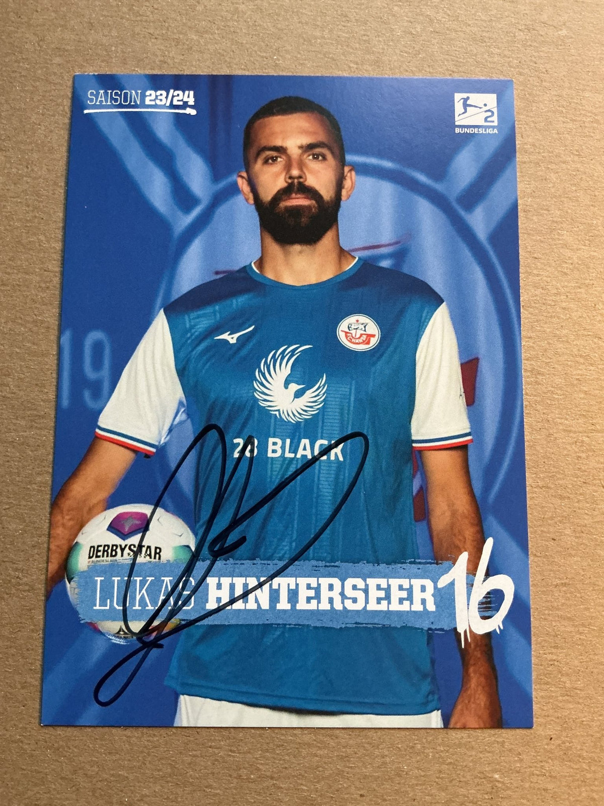 Lukas Hinterseer, Austria 🇦🇹 Hansa Rostock 2023/24 hand signed - Autographs-World
