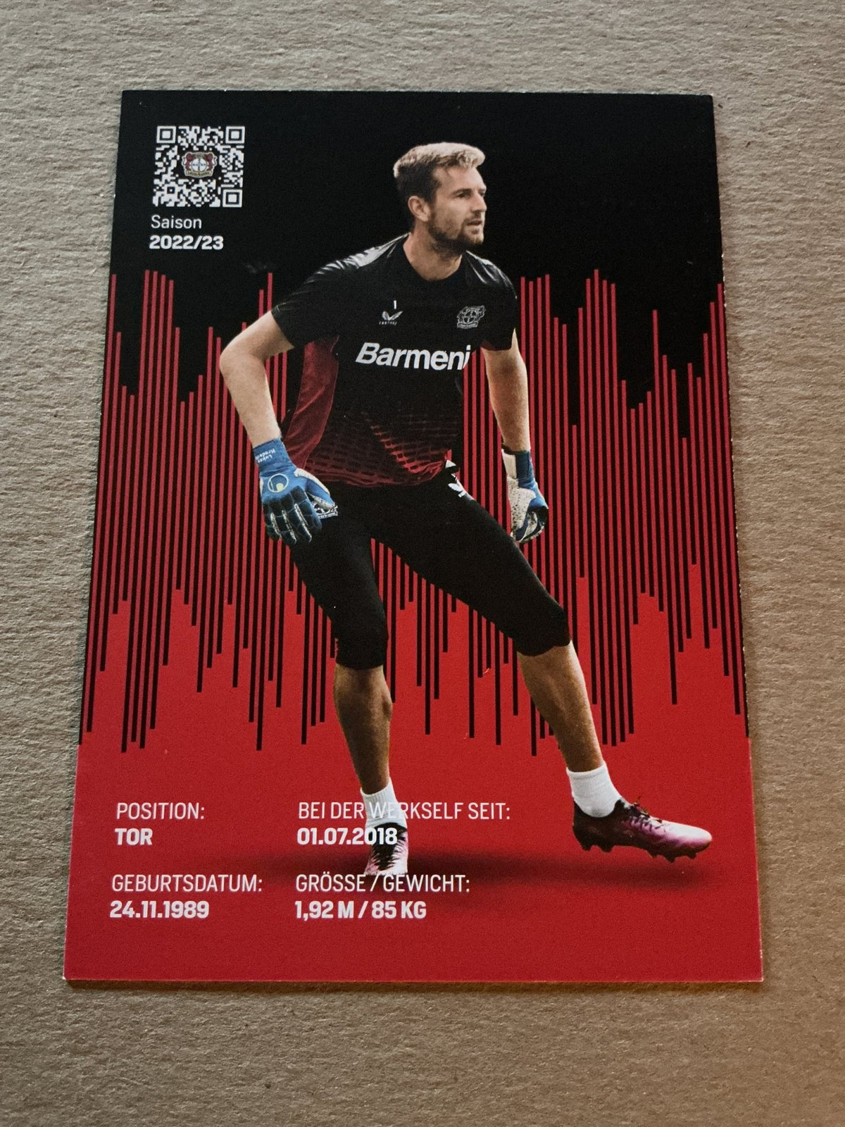 Lukas Hradecky, Finland 🇫🇮 Bayer 04 Leverkusen 2022/23 hand signed - Autographs-World