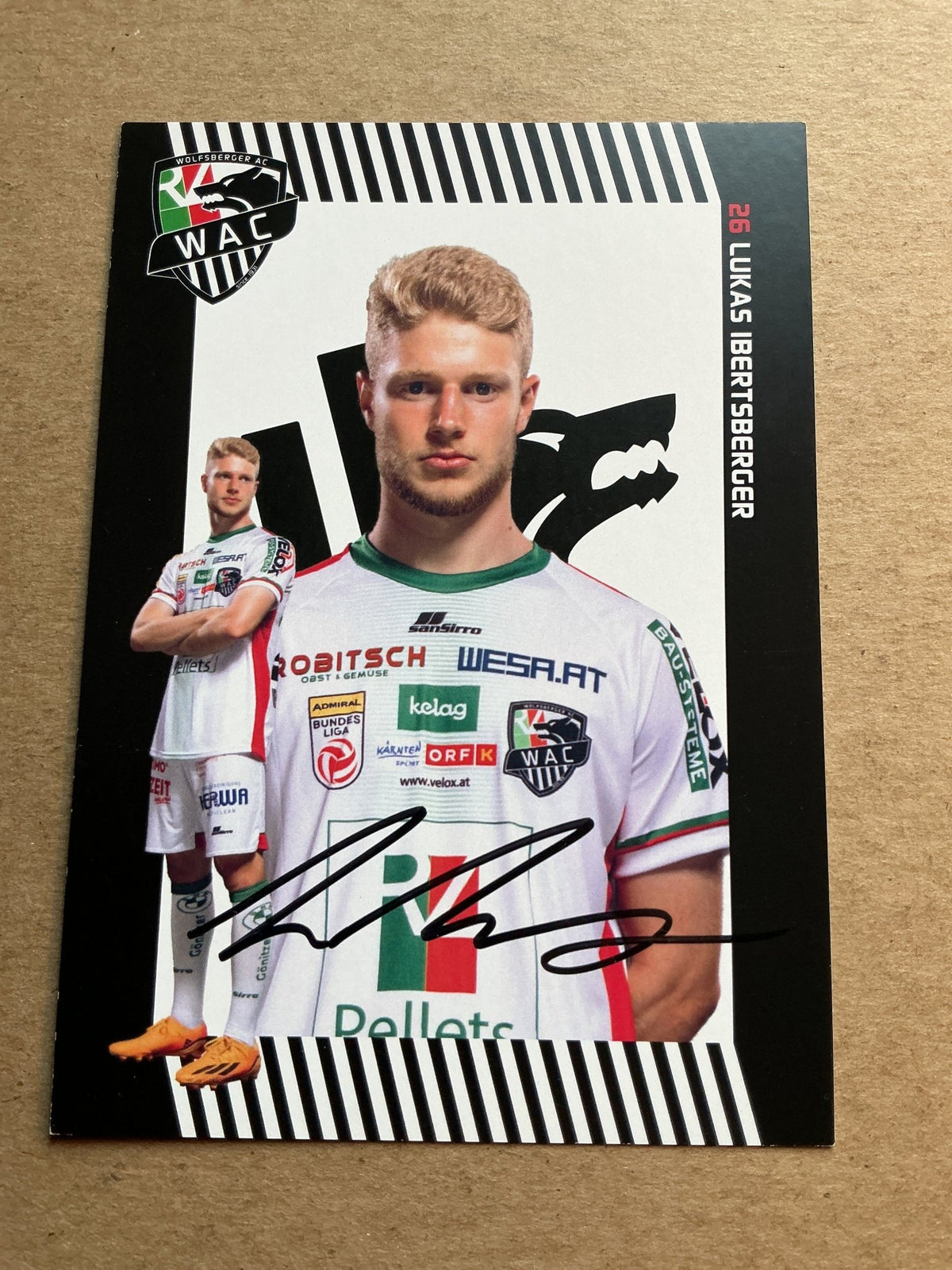 Lukas Ibertsberger, Austria 🇦🇹 Wolfsberger AC 2023/24 hand signed - Autographs-World