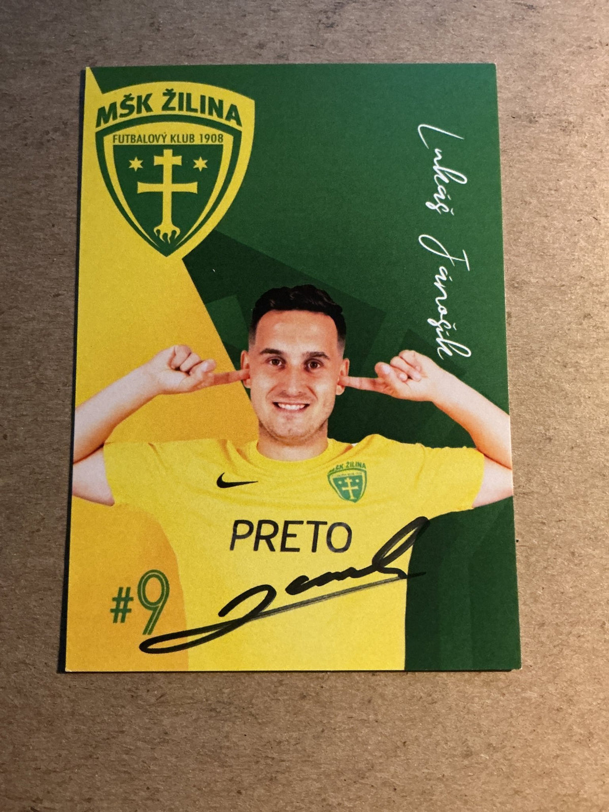 Lukáš Janušek, Slovakia 🇸🇰 MŠK Žilina 2021/22 hand signed - Autographs-World