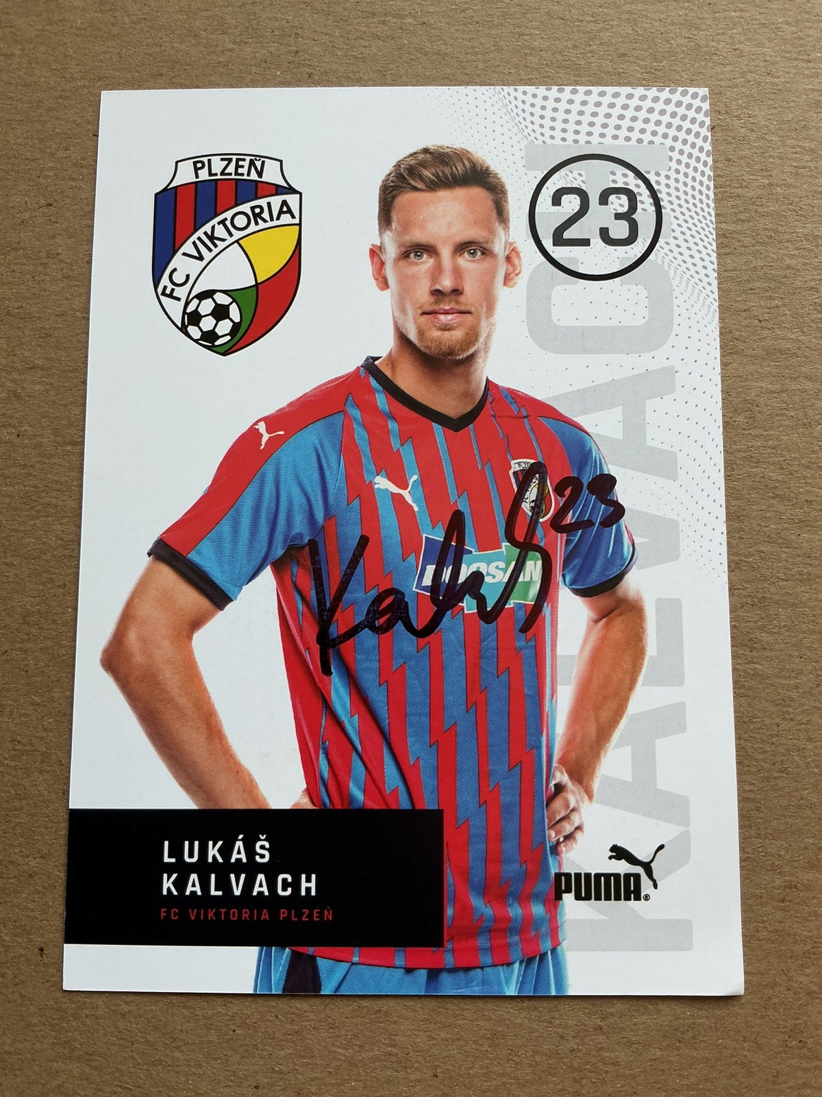 Lukáš Kalvach, Czech Republic 🇨🇿 FC Viktoria Plzeň 2019/20 hand signed - Autographs-World