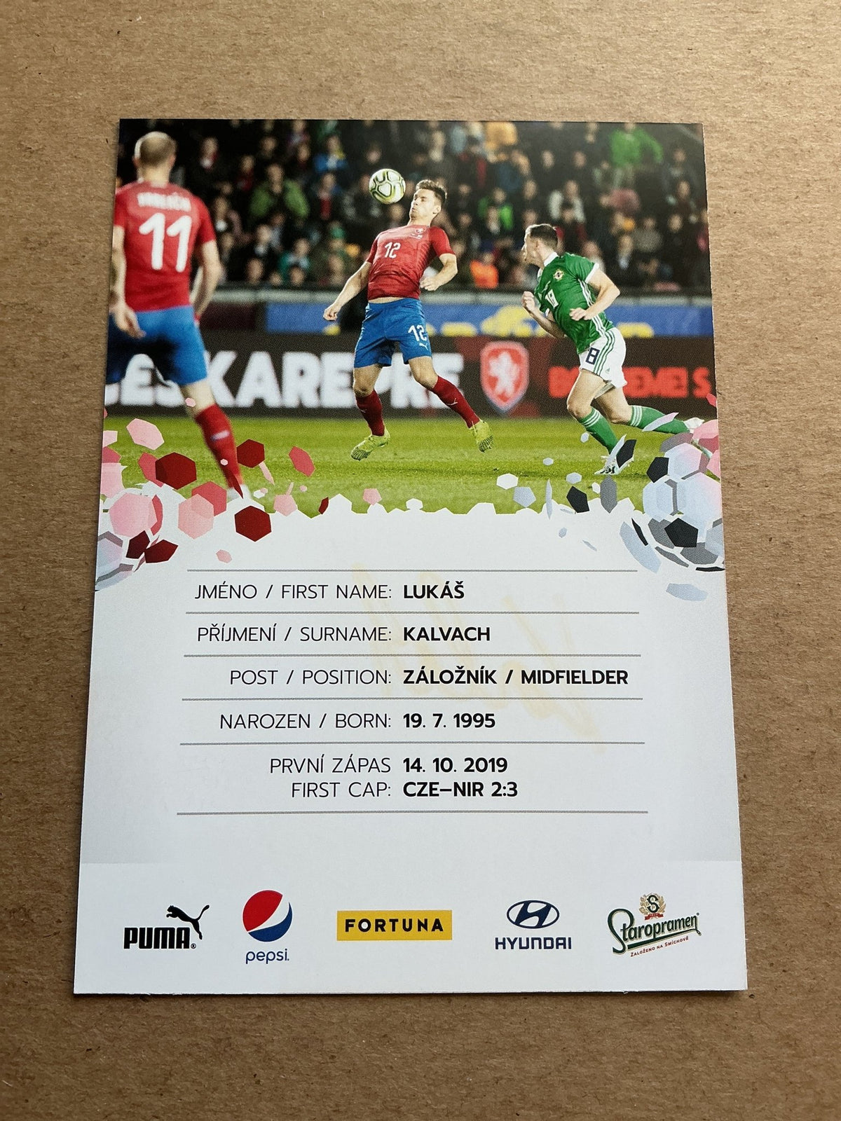 Lukáš Kalvach, Czech Republic 🇨🇿 UEFA Euro Cup 2020 hand signed - Autographs-World