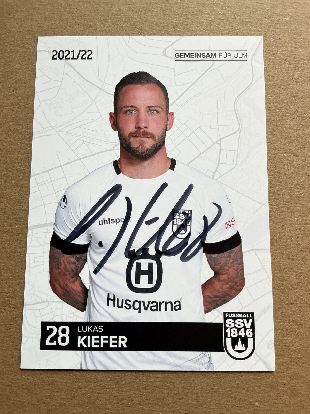 Lukas Kiefer, Germany 🇩🇪 SSV Ulm 1846 2021/22 hand signed - Autographs-World