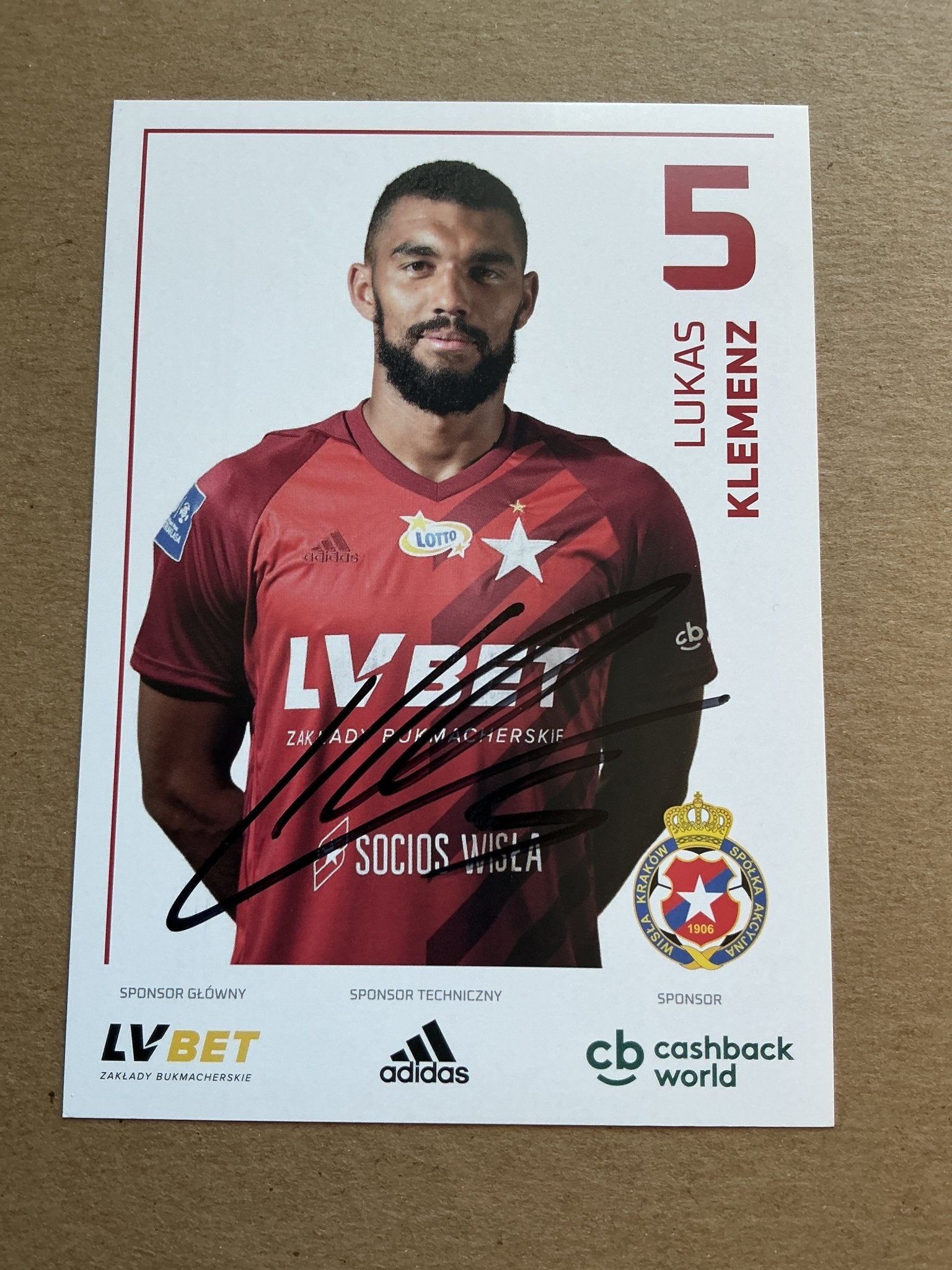 Lukas Klemenz, Poland 🇵🇱 Wisla Kraków 2019/20 hand signed - Autographs-World