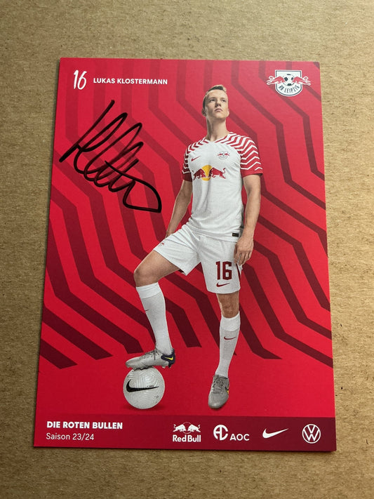 Lukas Klostermann, Germany 🇩🇪 RB Leipzig 2023/24 hand signed - Autographs-World