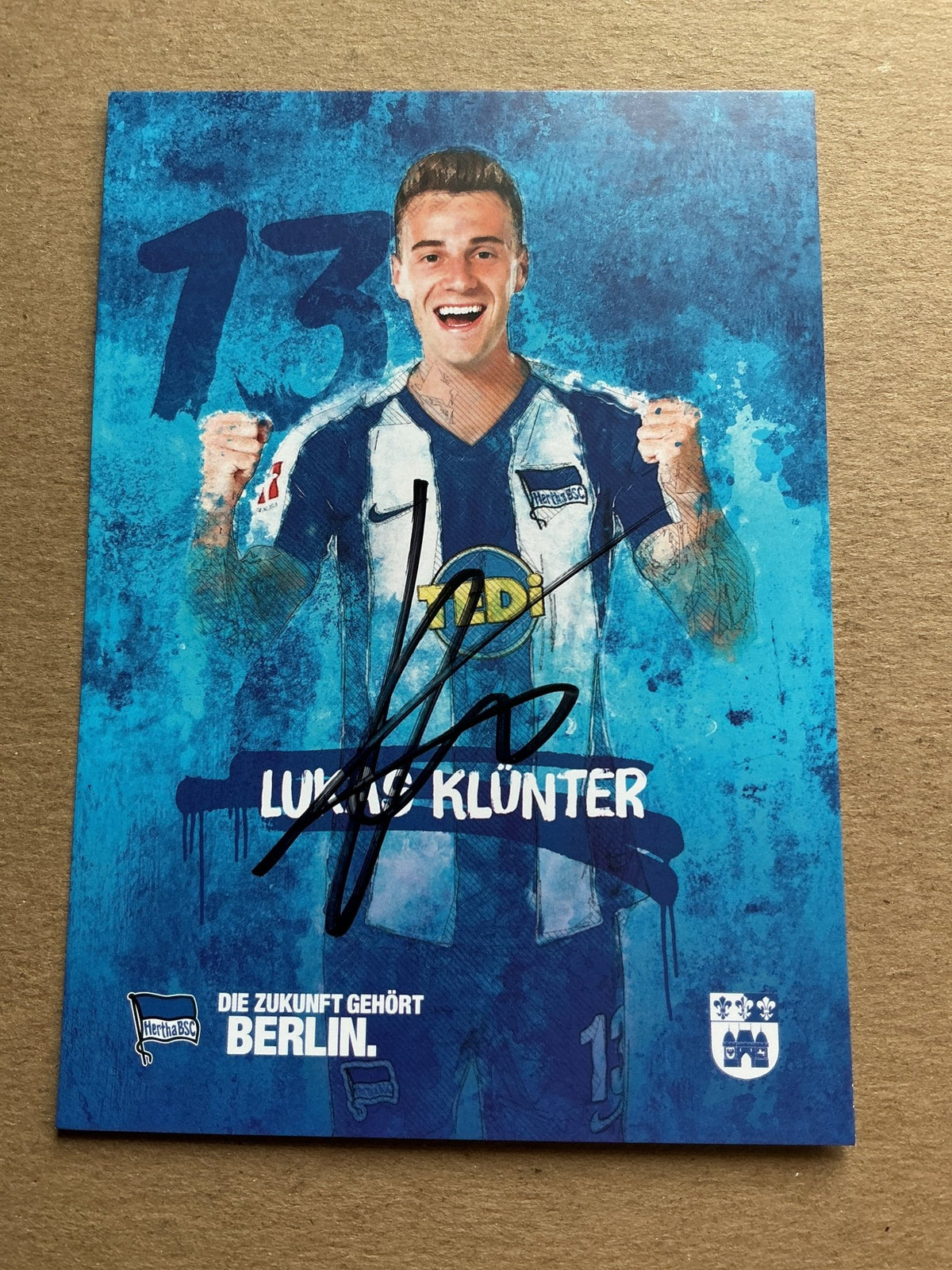 Lukas Klünter, Germany 🇩🇪 Hertha BSC Berlin 2019/20 hand signed - Autographs-World