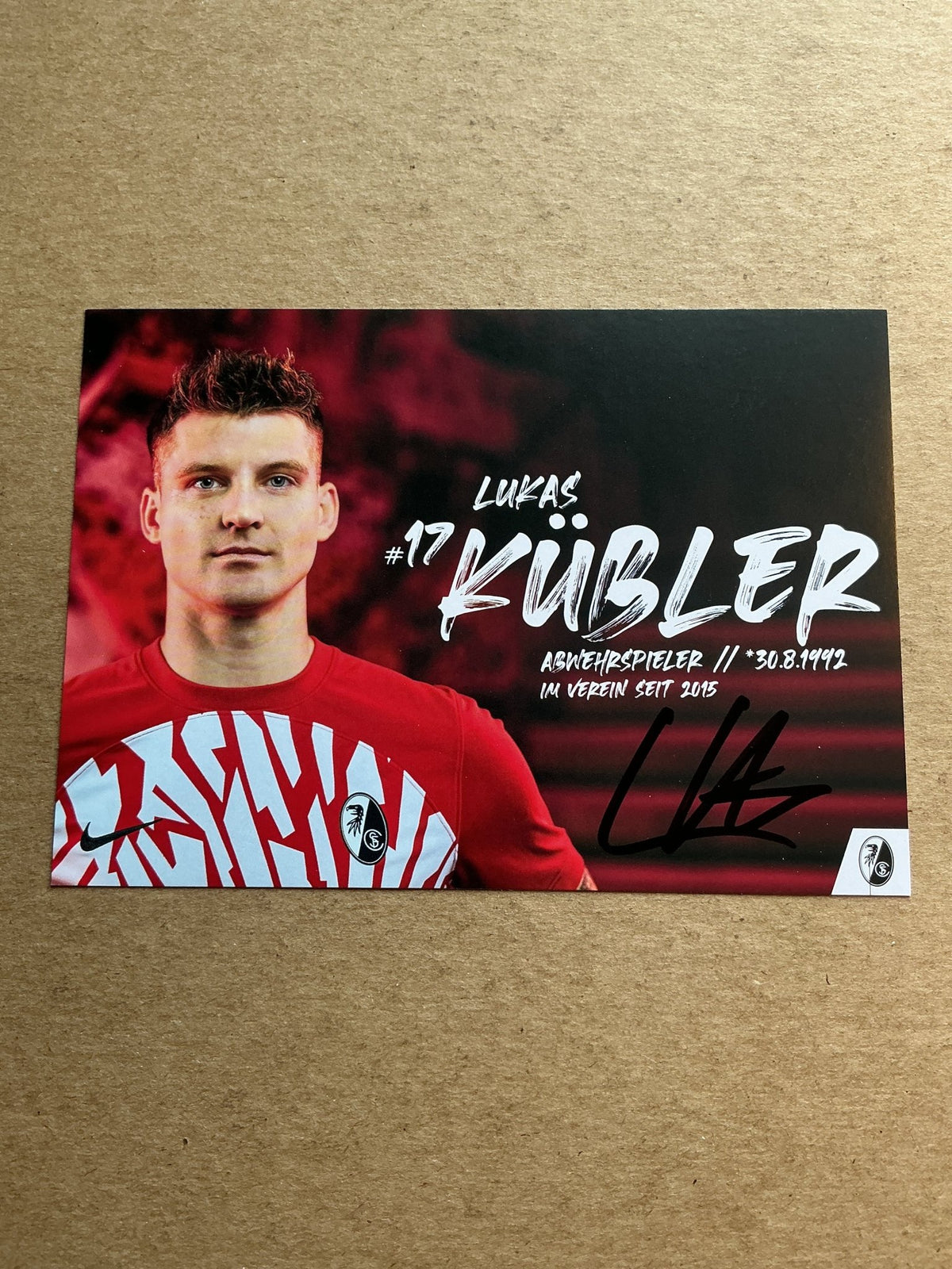 Lukas Kübler, Germany 🇩🇪 SC Freiburg 2023/24 hand signed - Autographs-World