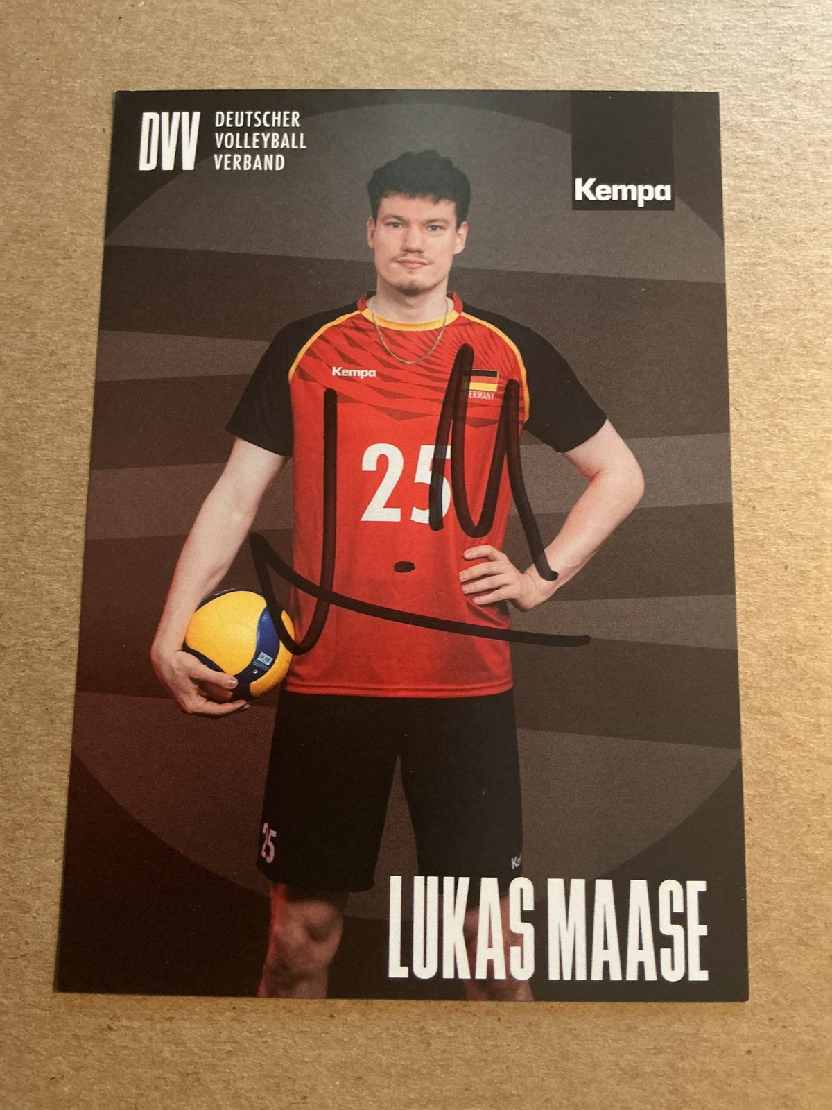 Lukas Maase, Germany 🇩🇪 Volleyball Summer Olympics 2024 hand signed - Autographs-World