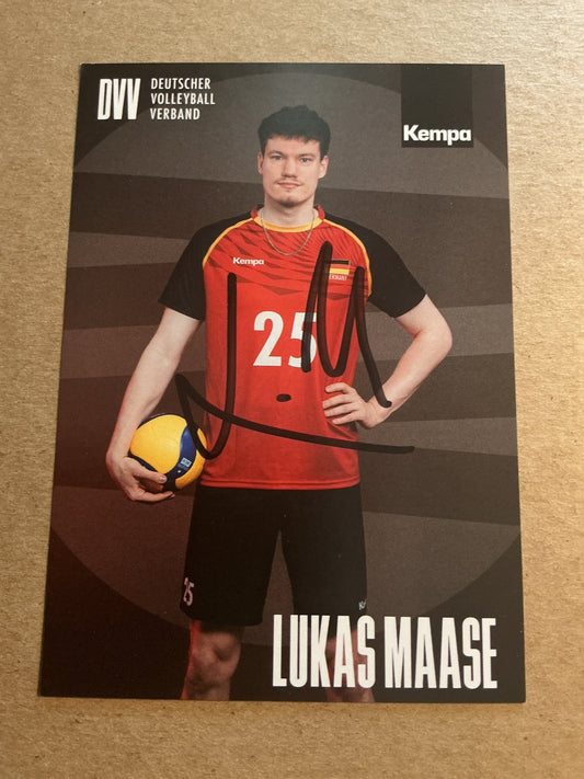 Lukas Maase, Germany 🇩🇪 Volleyball Summer Olympics 2024 hand signed - Autographs-World