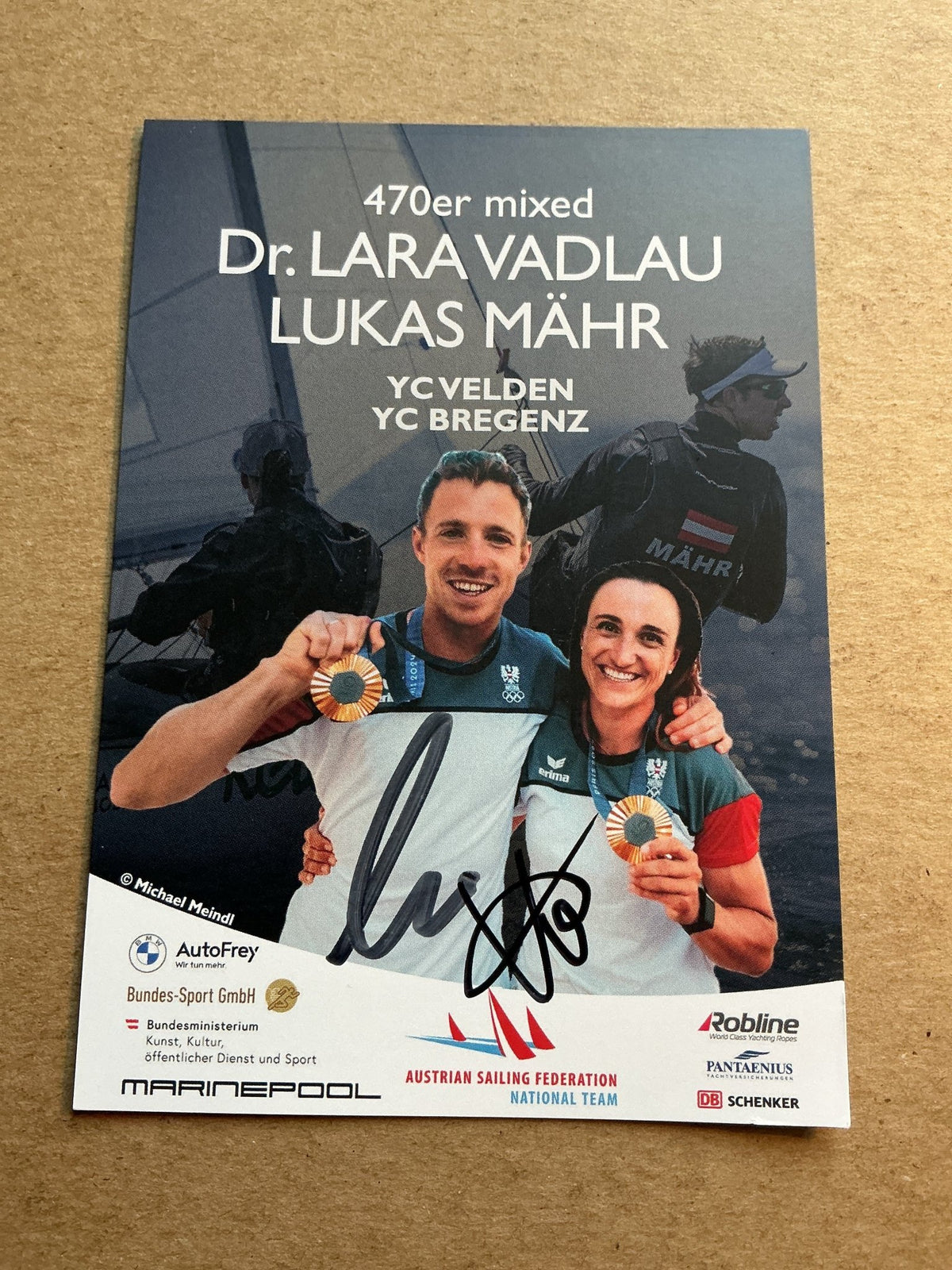 Lukas Mähr, Austria 🇦🇹 Sailing Summer Olympics 2024 hand signed - Autographs-World