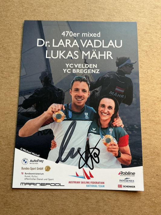 Lukas Mähr, Austria 🇦🇹 Sailing Summer Olympics 2024 hand signed - Autographs-World