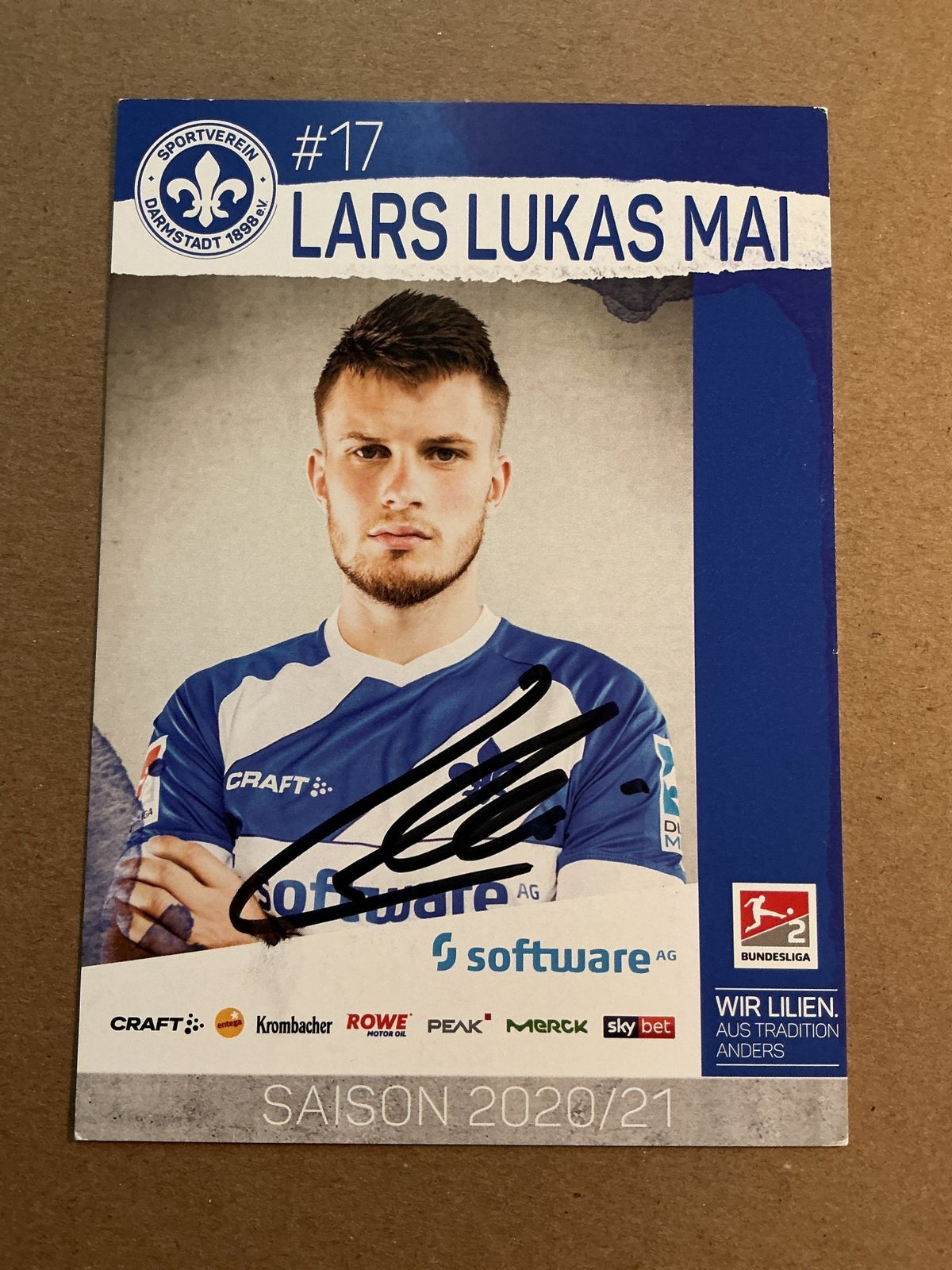 Lukas Mai, Germany 🇩🇪 SV Darmstadt 98 2020/21 hand signed - Autographs-World