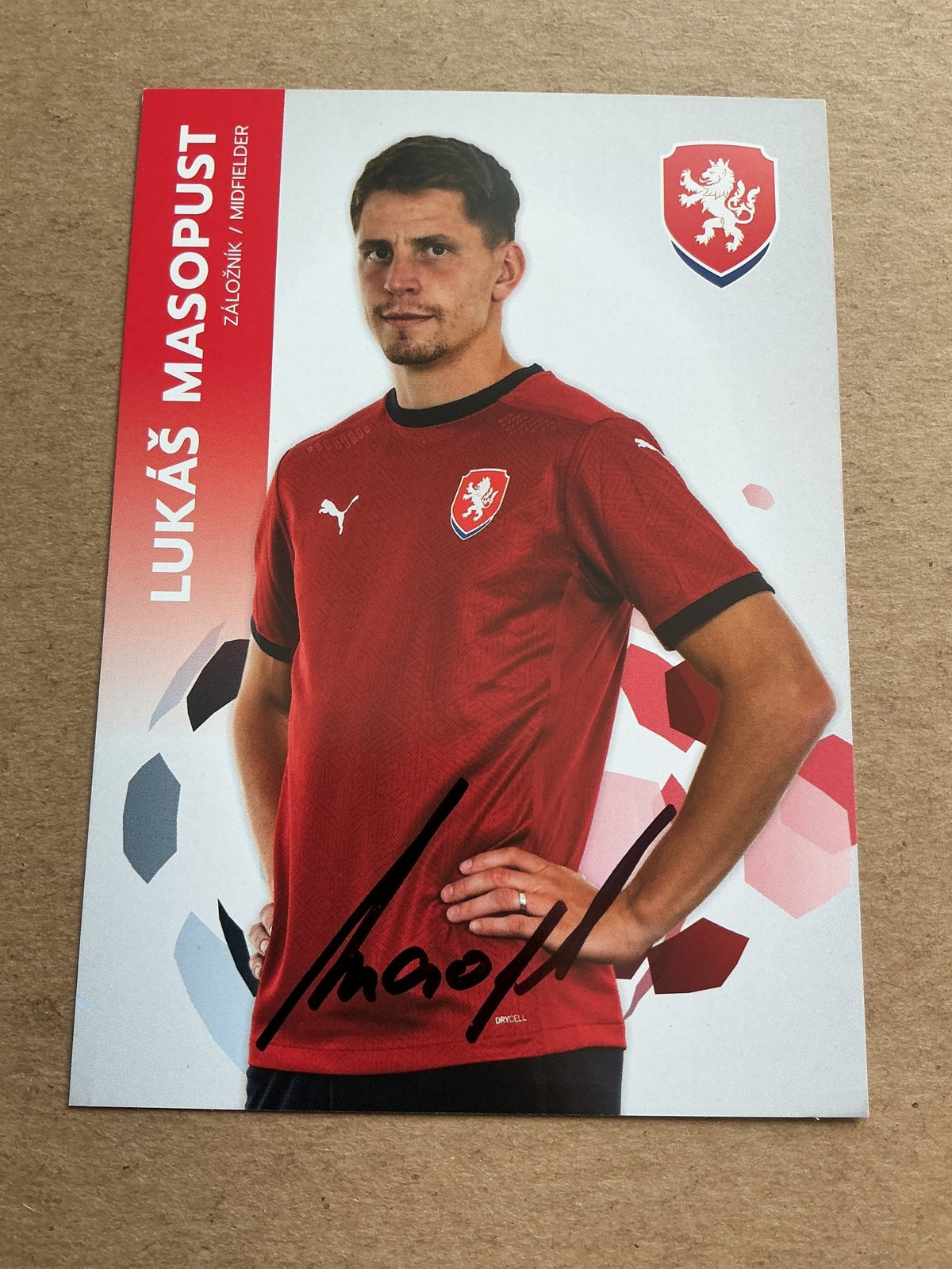 Lukáš Masopust, Czech Republic 🇨🇿 UEFA Euro Cup 2020 hand signed - Autographs-World