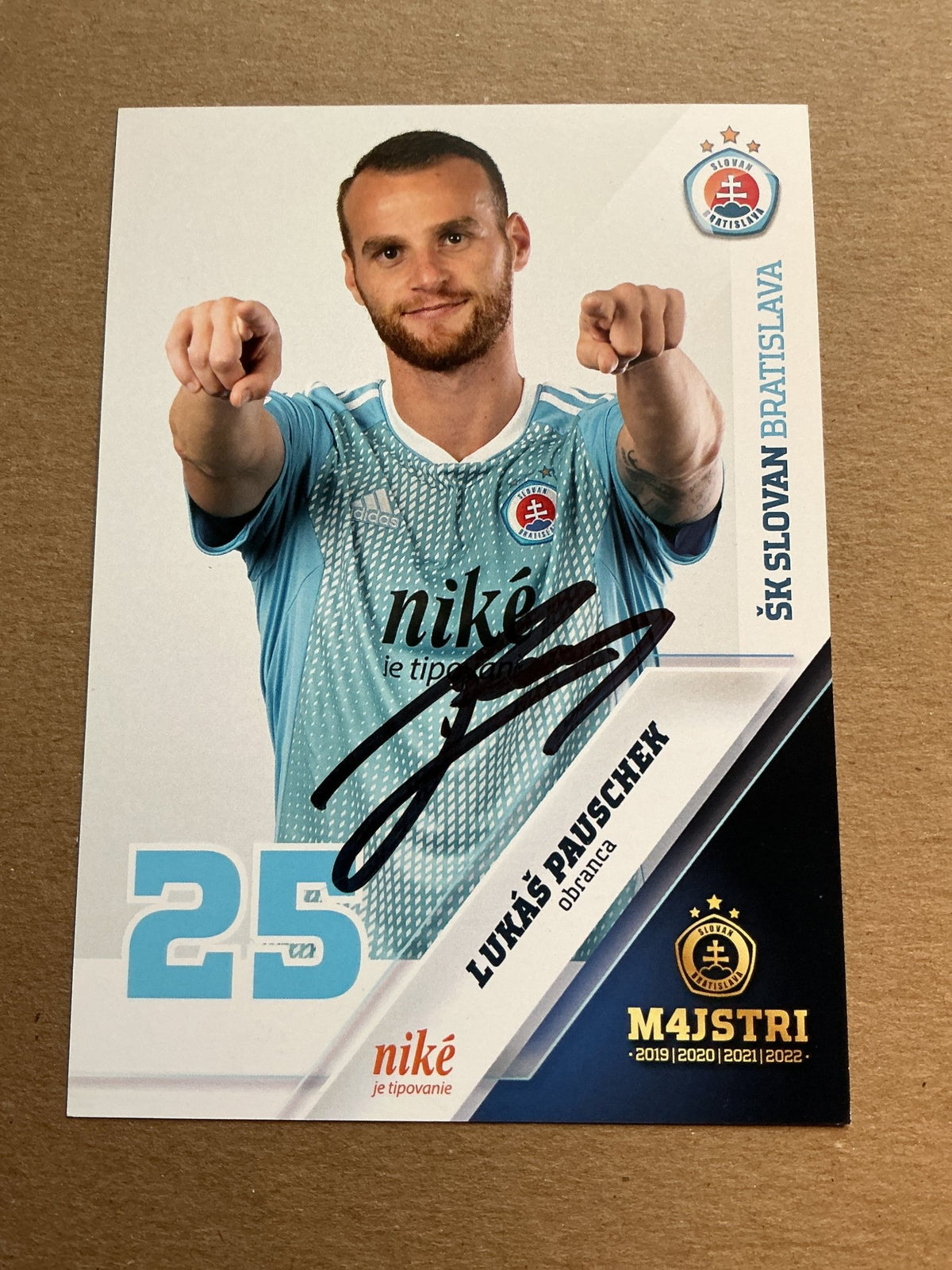 Lukáš Pauschek, Slovakia 🇸🇰 ŠK Slovan Bratislava 2022/23 hand signed - Autographs-World
