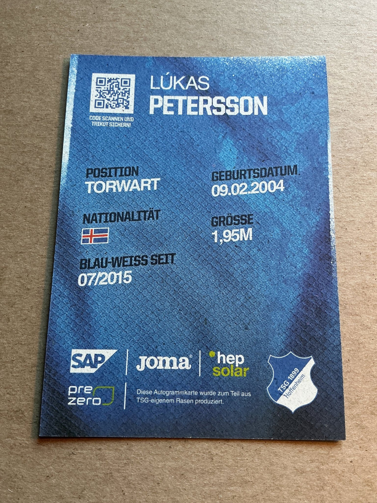 Lukas Petersson, Iceland 🇮🇸 TSG 1899 Hoffenheim 2024/25 hand signed - Autographs-World