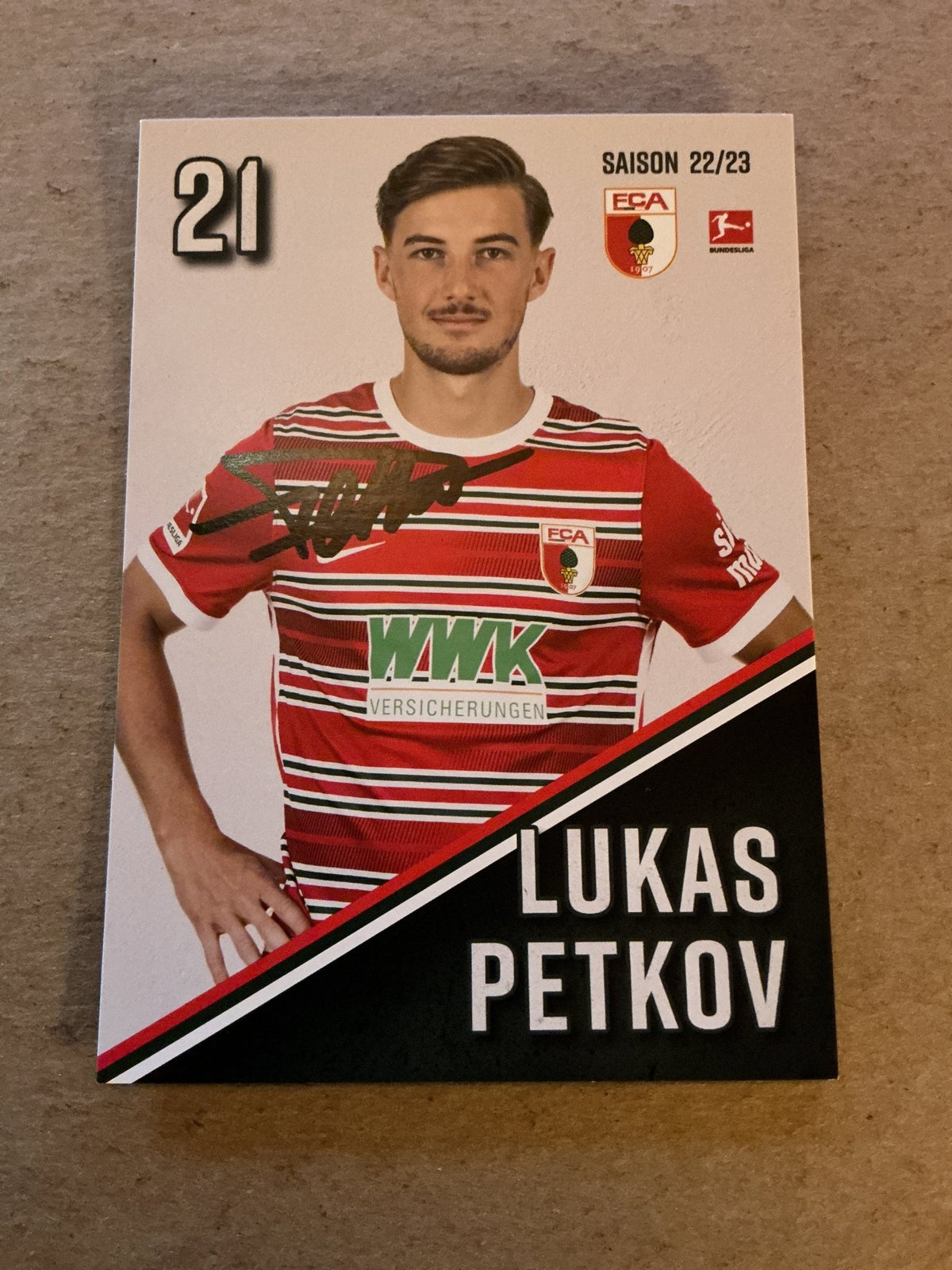 Lukas Petkov, Germany 🇩🇪 FC Augsburg 2022/23 hand signed - Autographs-World