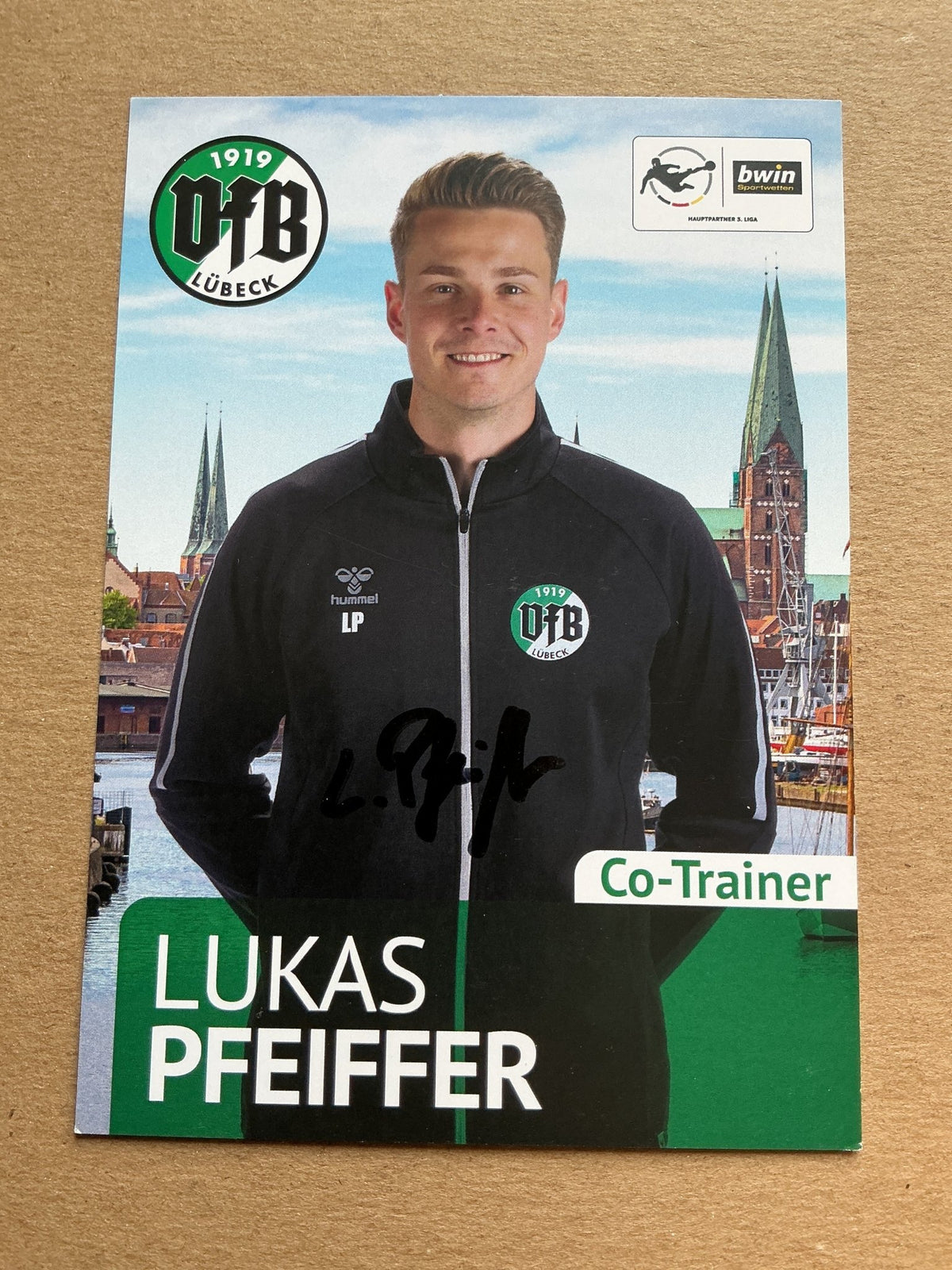 Lukas Pfeiffer, Germany 🇩🇪 VfB Lübeck 2020/21 hand signed - Autographs-World