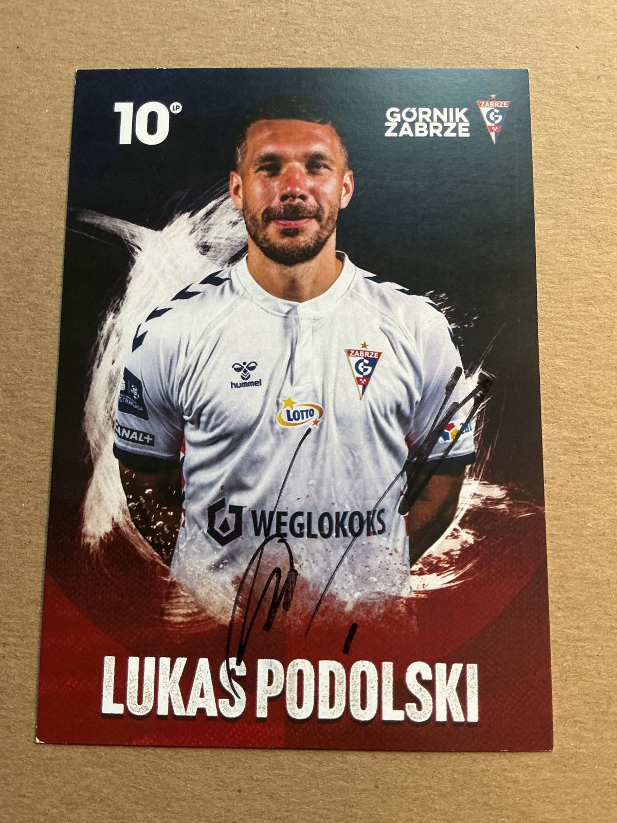 Lukas Podolski, Germany 🇩🇪 Górnik Zabrze 2021/22 hand signed - Autographs-World