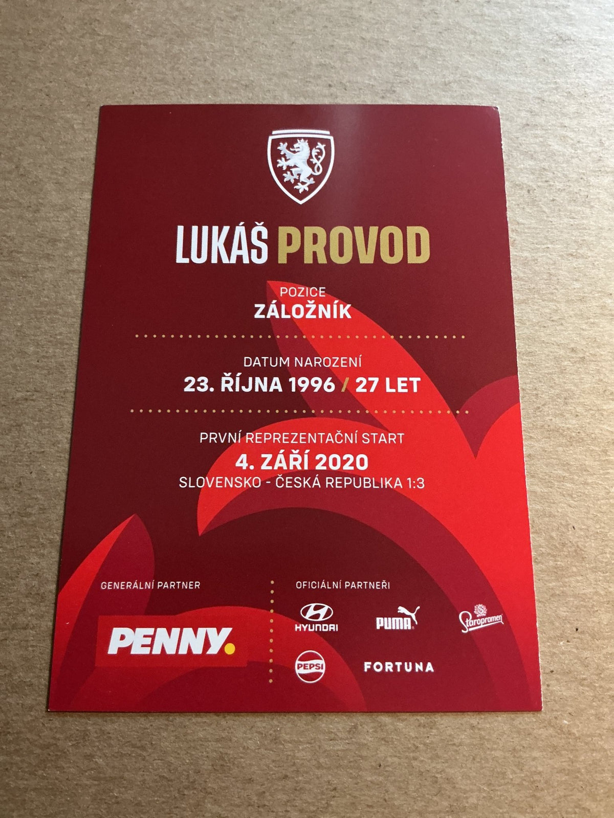 Lukas Provod, Czech Republic 🇨🇿 2023 hand signed - Autographs-World
