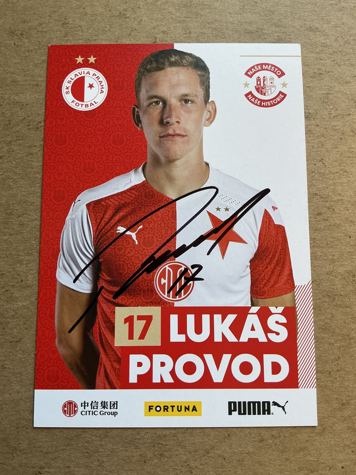 Lukáš Provod, Czech Republic 🇨🇿 SK Slavia Prague 2020/21 hand signed - Autographs-World