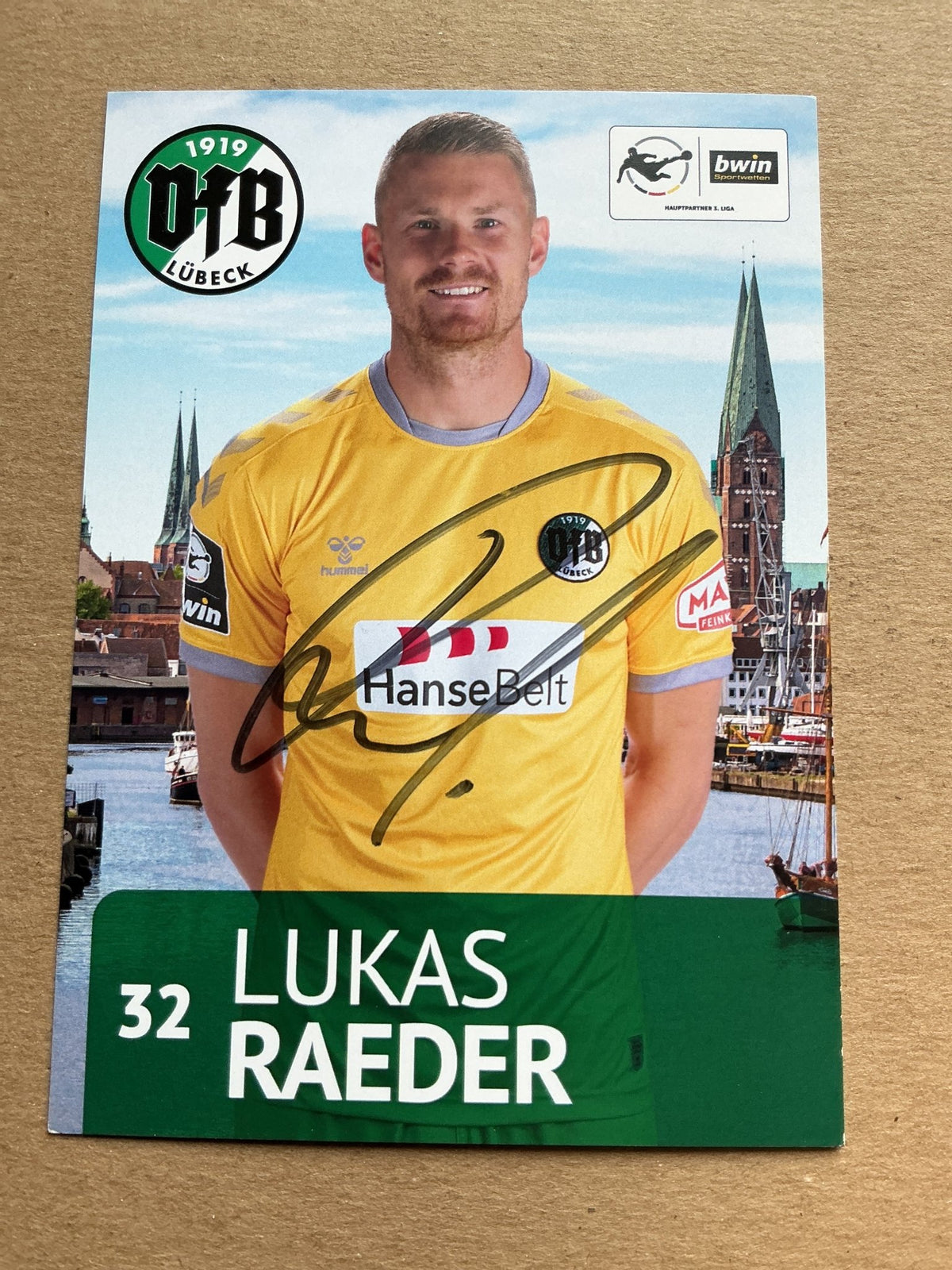 Lukas Raeder, Germany 🇩🇪 VfB Lübeck 2020/21 hand signed - Autographs-World
