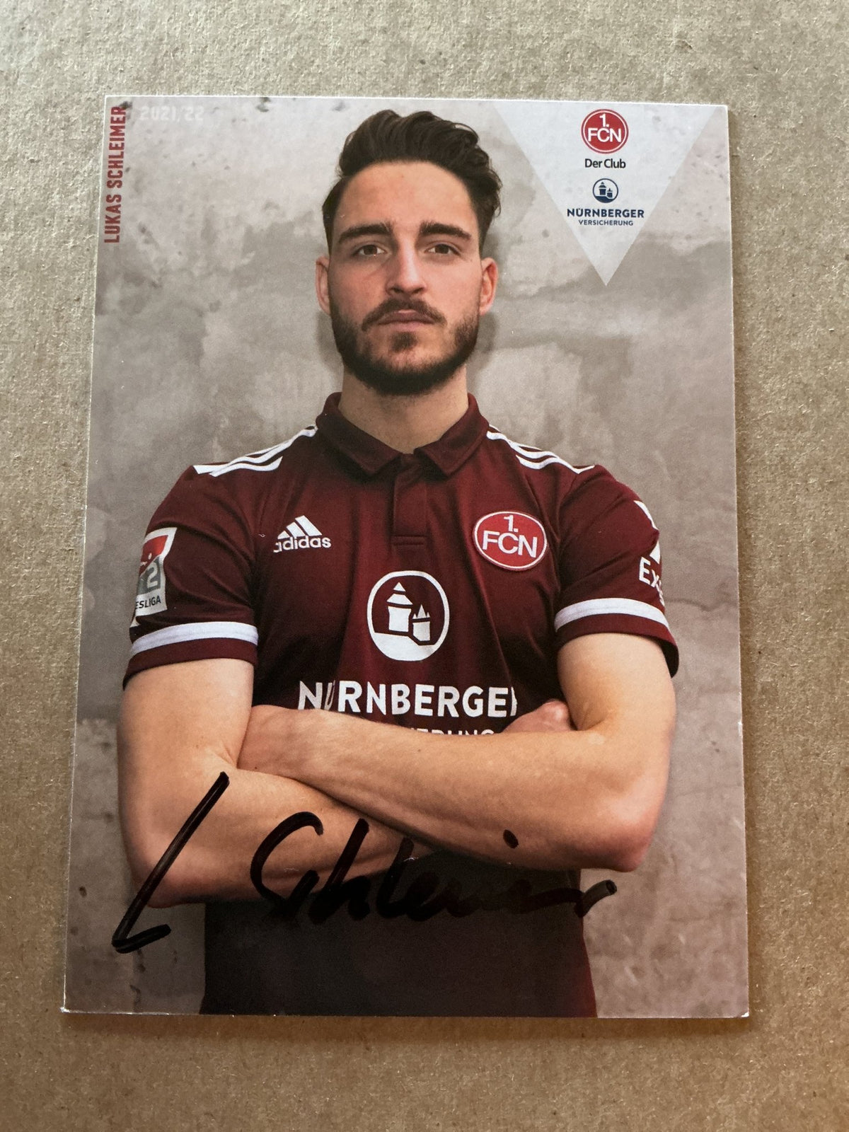 Lukas Schleimer, Germany 🇩🇪 1.FC Nürnberg 2021/22 hand signed - Autographs-World
