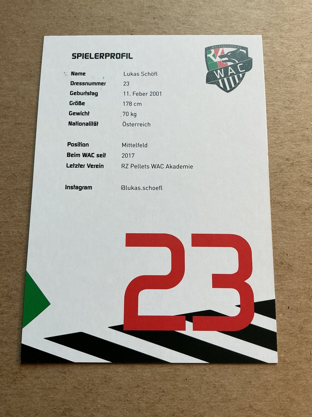 Lukas Schöfl, Austria 🇦🇹 Wolfsberger AC 2020/21 hand signed - Autographs-World