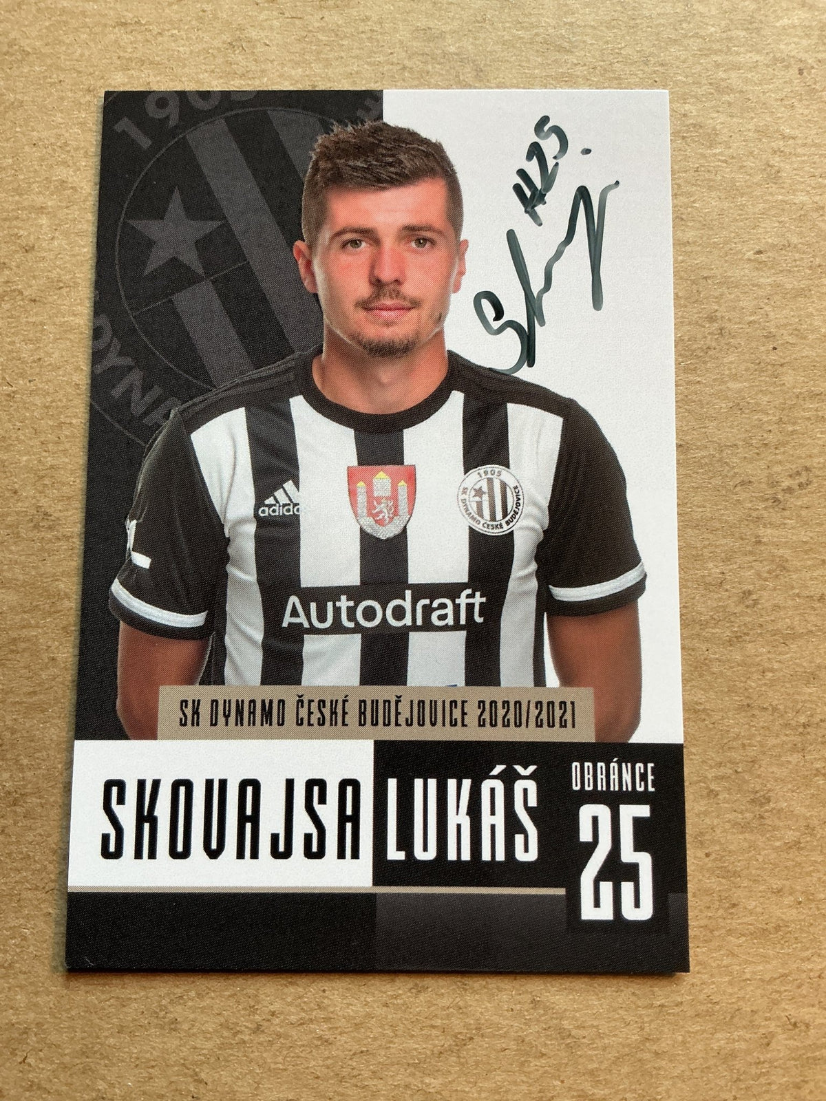 Lukáš Skovajsa, Slovakia 🇸🇰 SK Dynamo České Budějovice 2020/21 hand signed - Autographs-World