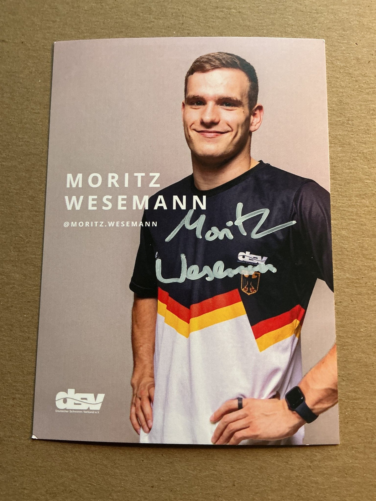 Lukas Wesemann, Germany 🇩🇪 Diving Summer Olympics 2024 hand signed - Autographs-World