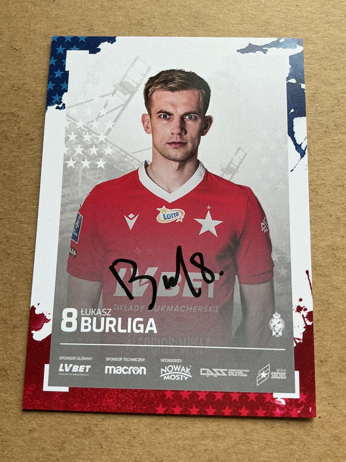 Łukasz Burliga, Poland 🇵🇱 Wisła Kraków 2020/21 hand signed - Autographs-World