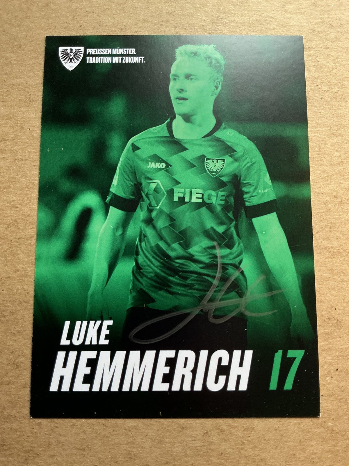 Luke Hemmerich, Germany 🇩🇪 Preussen Münster 2021/22 hand signed - Autographs-World