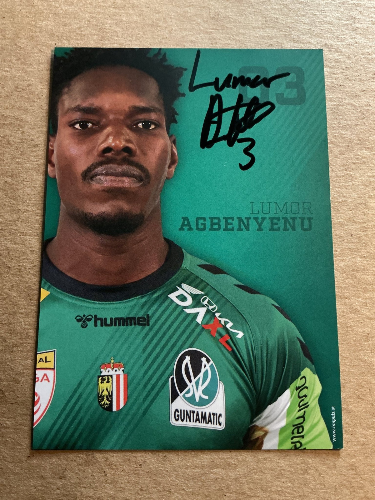 Lumor Agbenyenu, Ghana 🇬🇭 SV Ried 2024/25 hand signed - Autographs-World