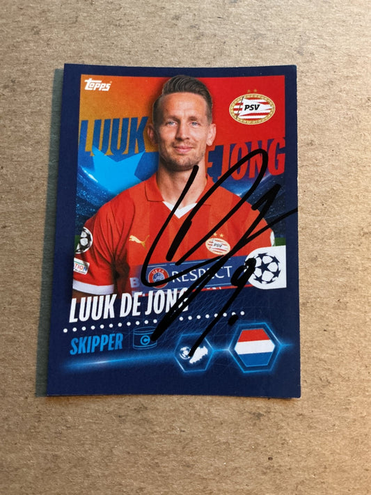 Luuk de Jong, Netherlands 🇳🇱 PSV Eindhoven 2023/24 Topps hand signed - Autographs-World