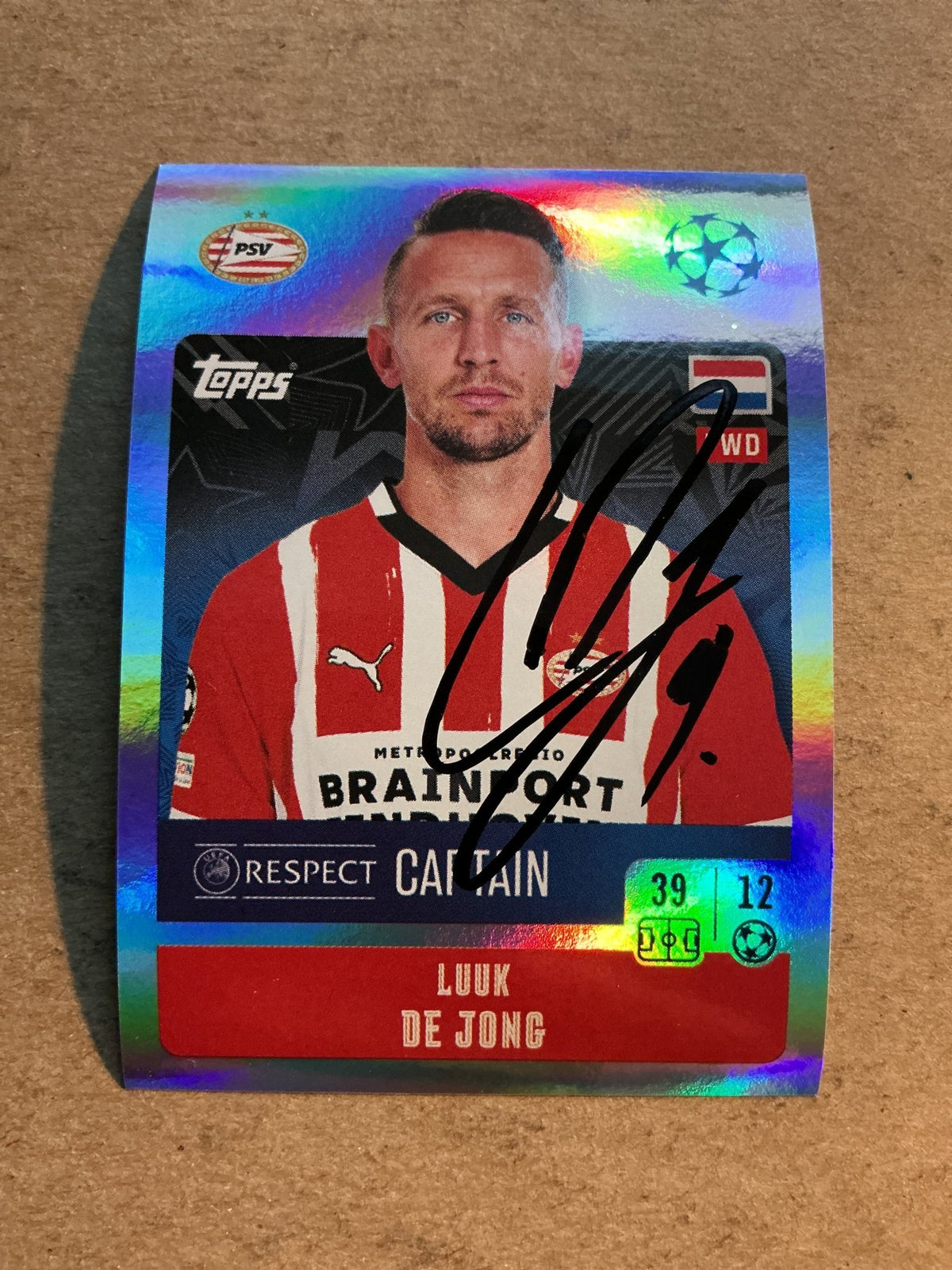 Luuk de Jong, Netherlands 🇳🇱 PSV Eindhoven 2024/25 Topps hand signed - Autographs-World