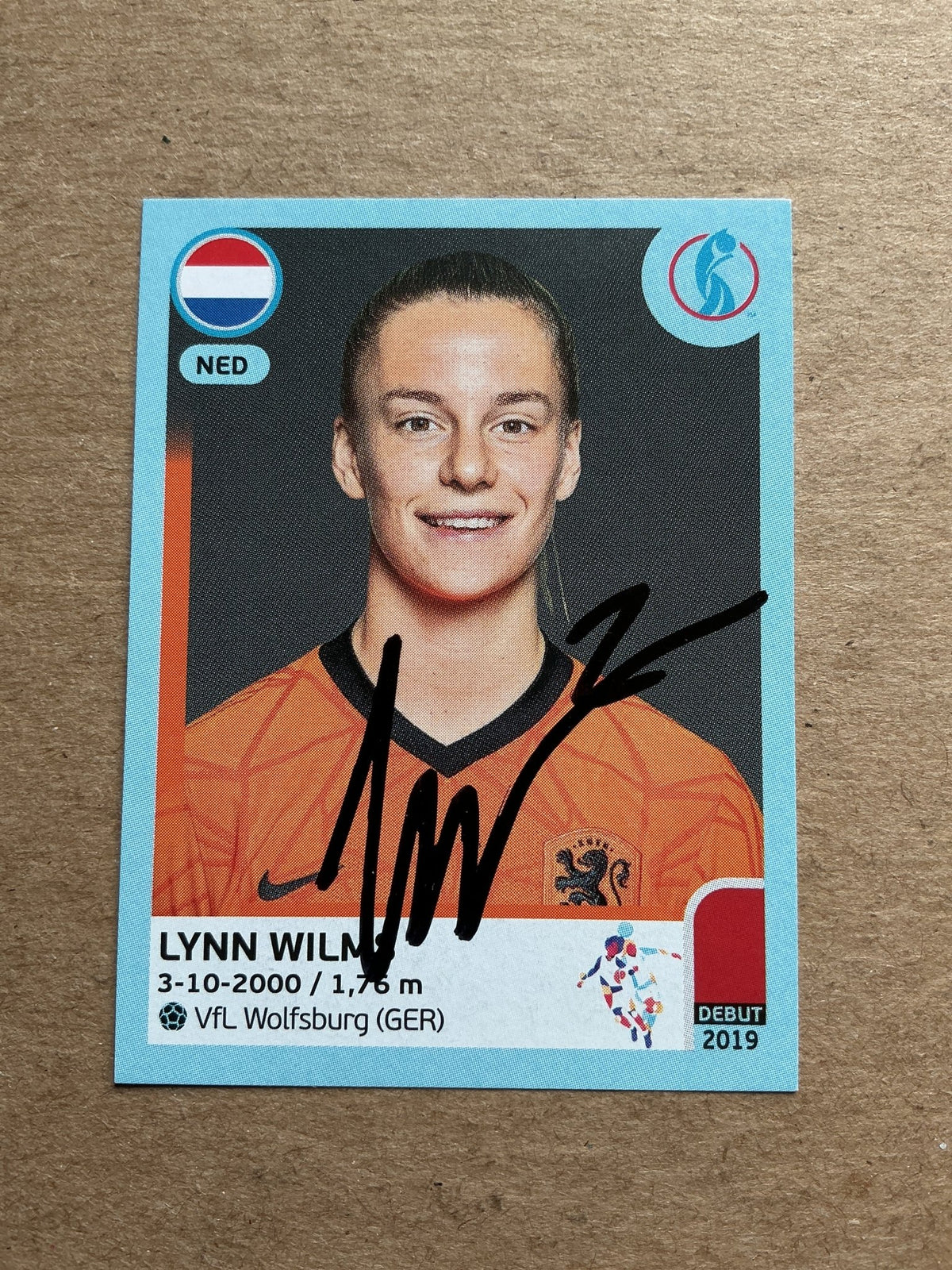 Lynn Wilms, Netherlands 🇳🇱 UEFA Women’s Euro Cup 2022 Panini hand signed - Autographs-World