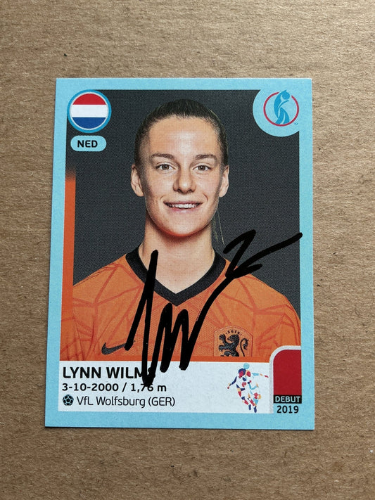 Lynn Wilms, Netherlands 🇳🇱 UEFA Women’s Euro Cup 2022 Panini hand signed - Autographs-World