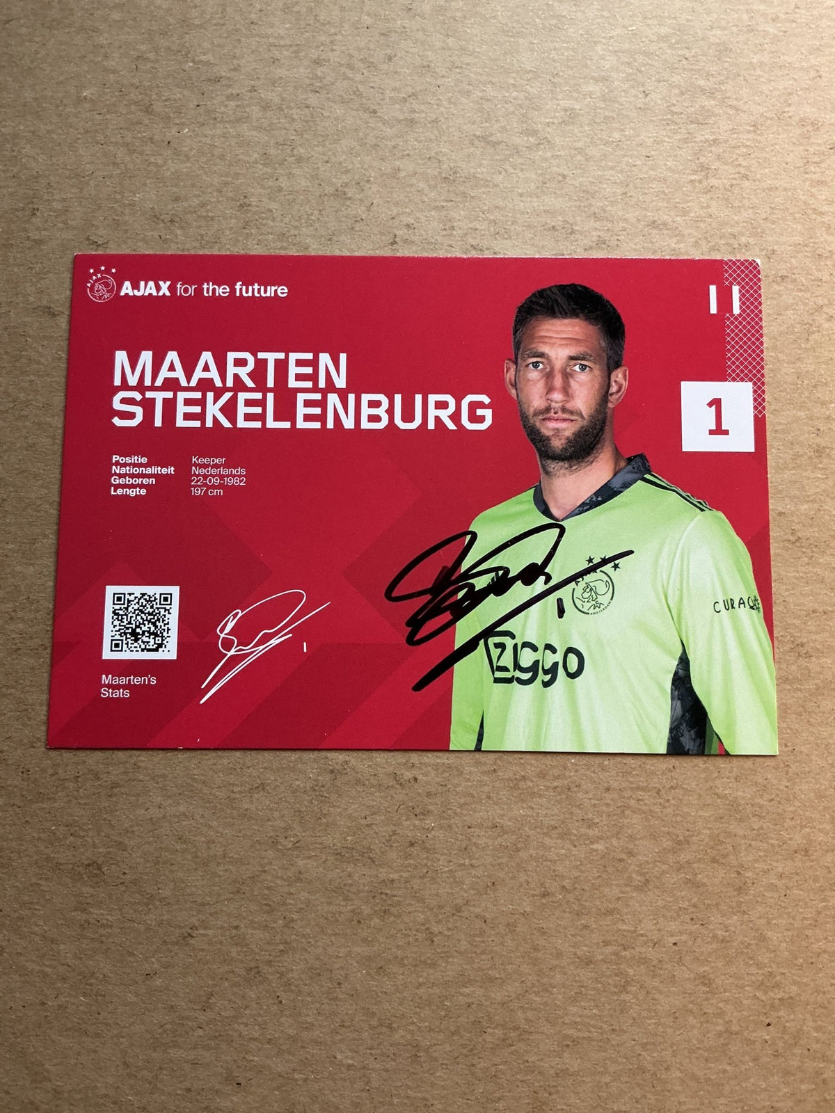 Maarten Stekelenburg, Netherlands 🇳🇱 Ajax Amsterdam 2020/21 hand signed - Autographs-World