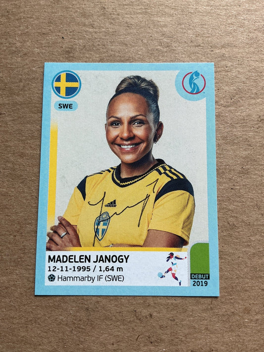 Madelen Janogy, Sweden 🇸🇪 UEFA Women’s Euro Cup 2022 Panini hand signed - Autographs-World