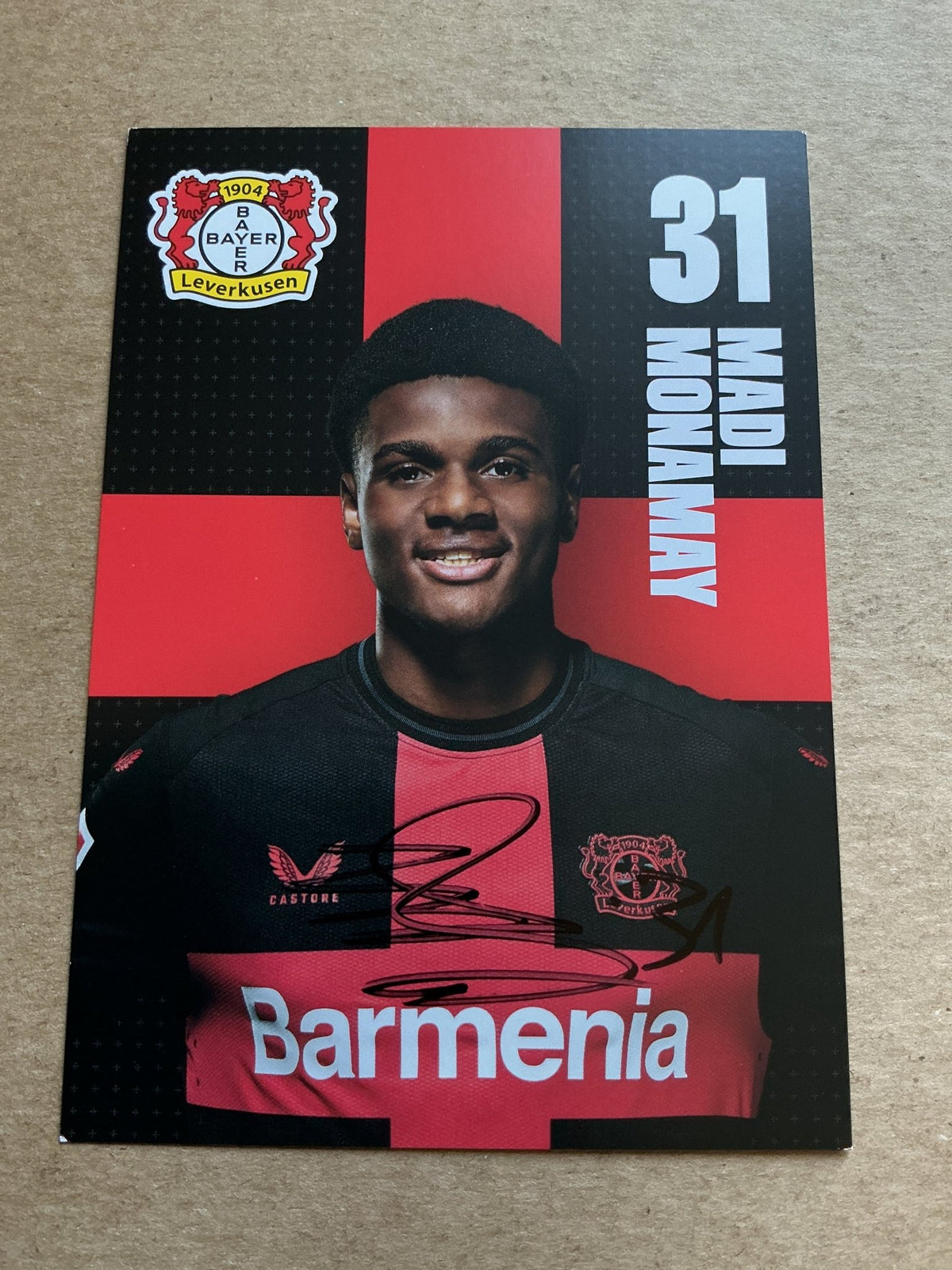 Madi Monamay, Belgium 🇧🇪 Bayer 04 Leverkusen 2023/24 hand signed - Autographs-World