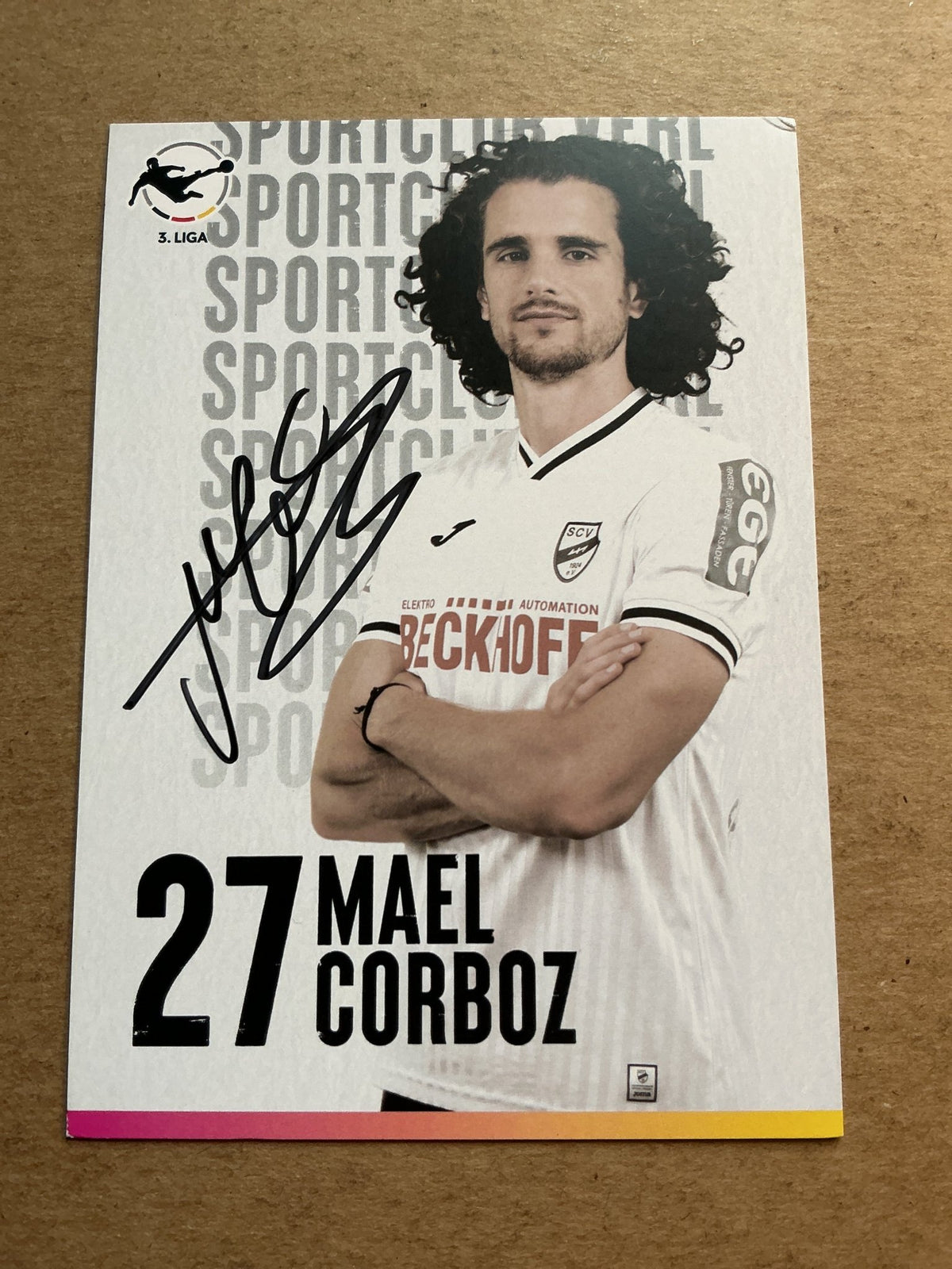 Mael Corboz, USA 🇺🇸 SC Verl 2021/22 hand signed - Autographs-World