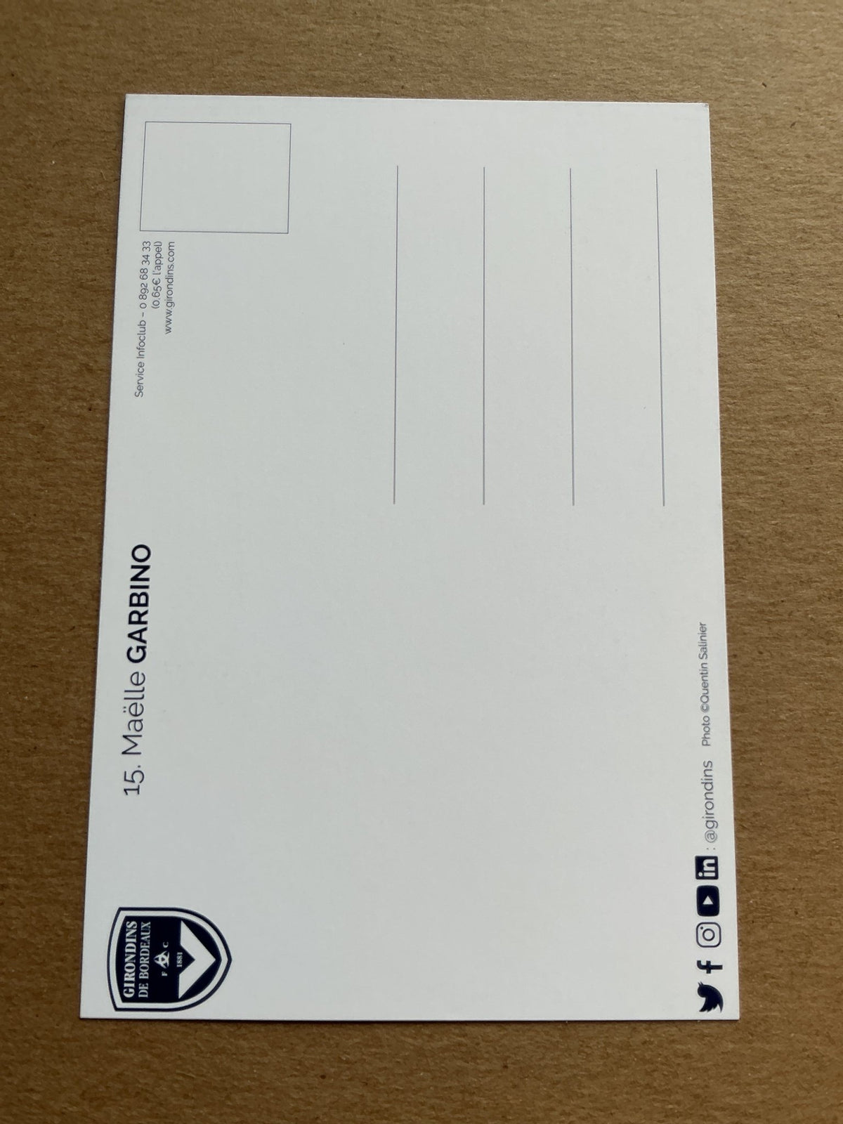 Maëlle Garbino, France 🇫🇷 Girondins Bordeaux 2021/22 hand signed - Autographs-World