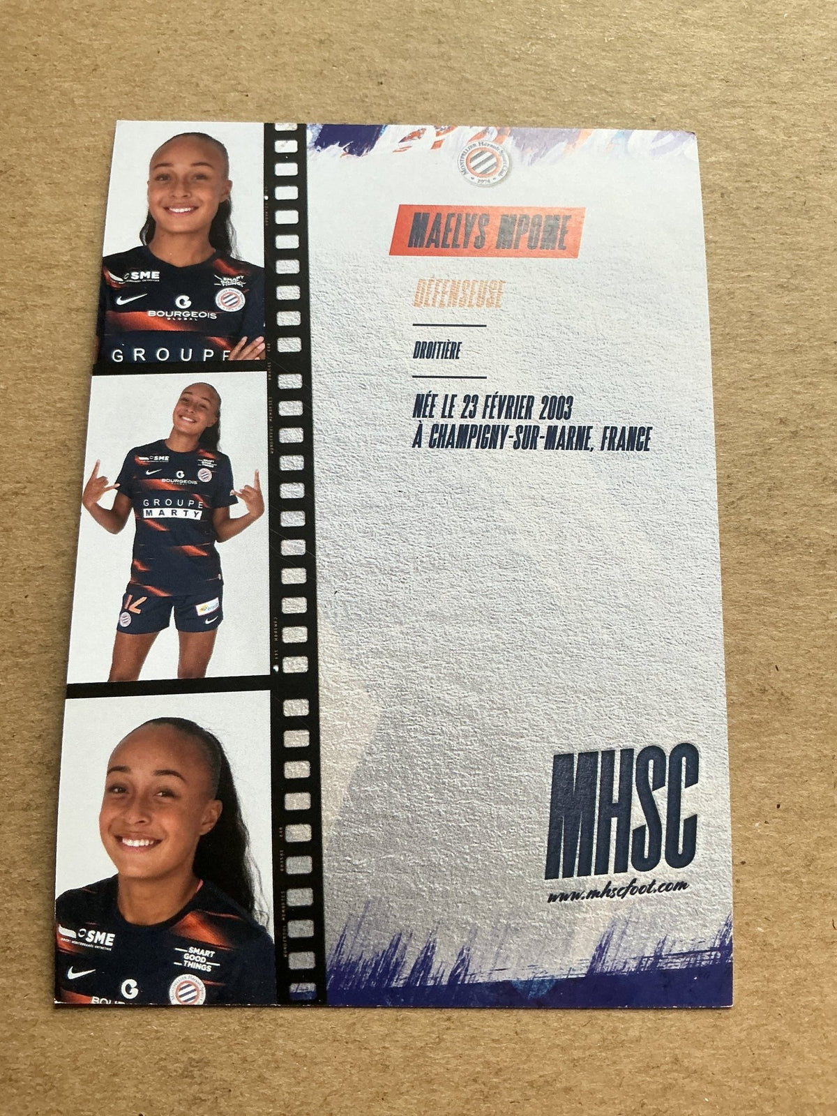 Maelys Mpome, France 🇫🇷 Montpellier HSC 2022/23 hand signed - Autographs-World