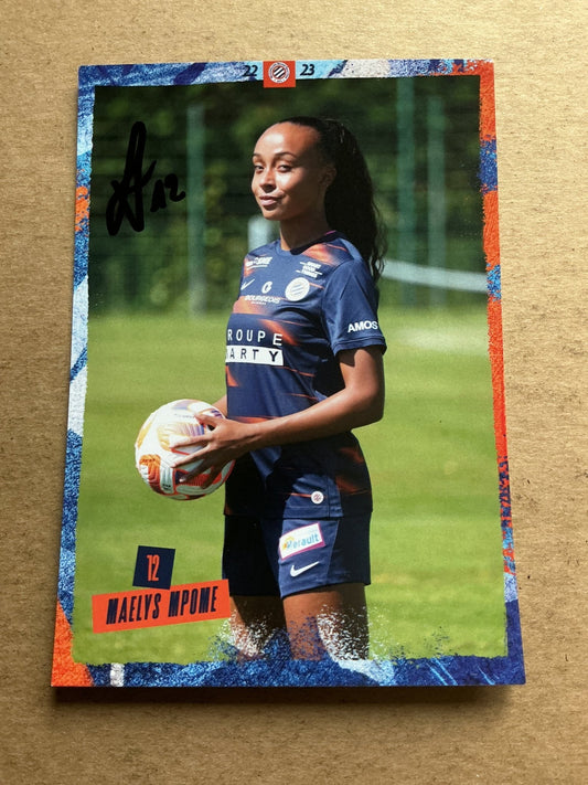 Maelys Mpome, France 🇫🇷 Montpellier HSC 2022/23 hand signed - Autographs-World