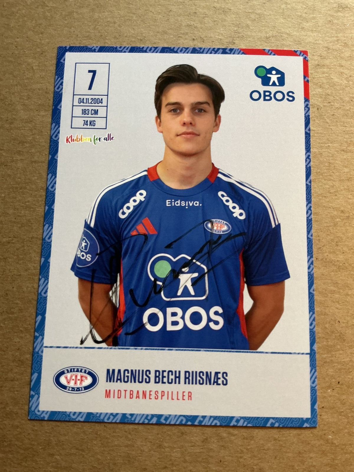 Magnus Bech Riisnæs, Norway 🇳🇴 Vålerenga Fotball 2024/25 hand signed - Autographs-World
