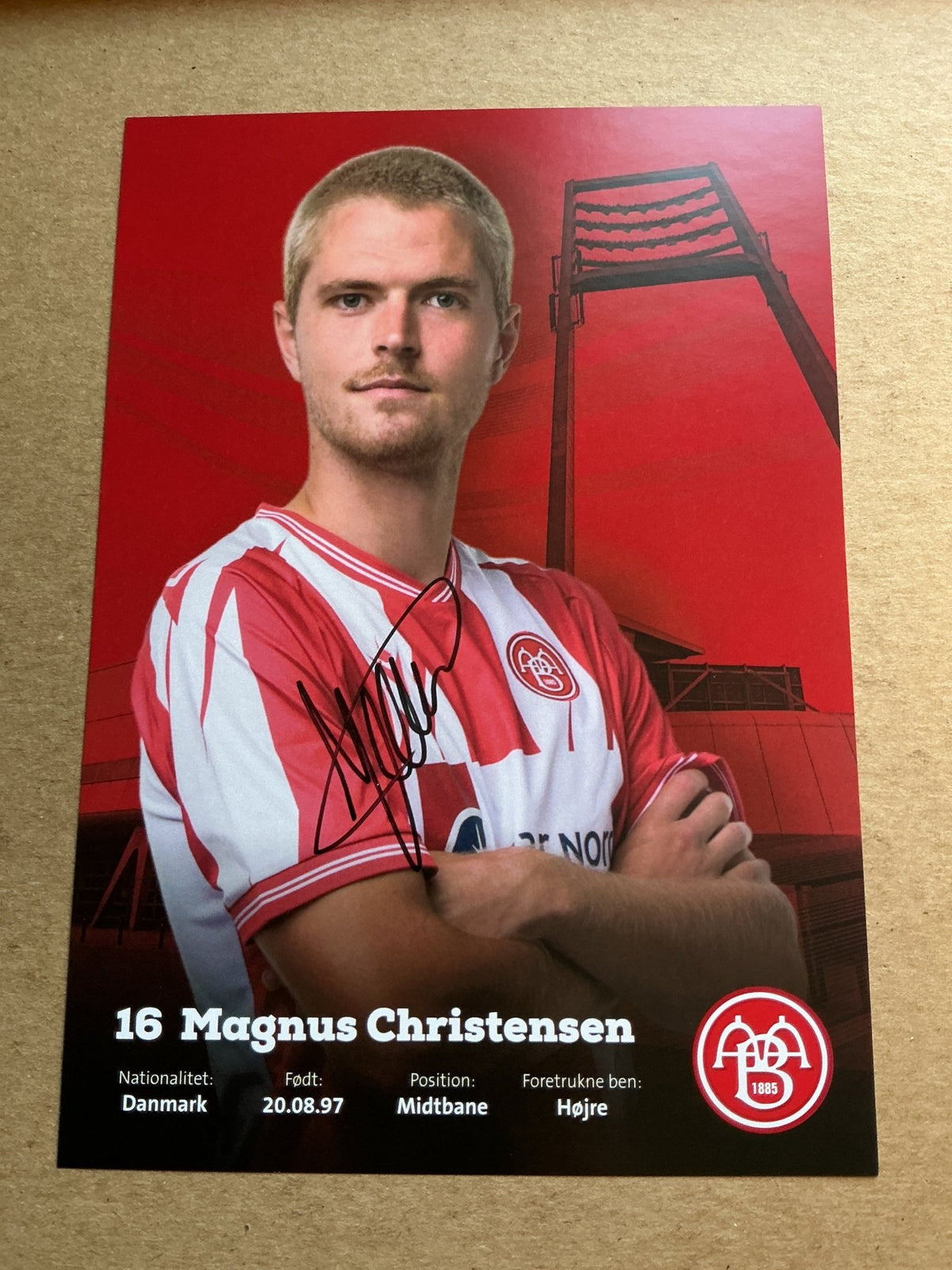 Magnus Christensen, Denmark 🇩🇰 Aalborg BK 2021/22 hand signed - Autographs-World