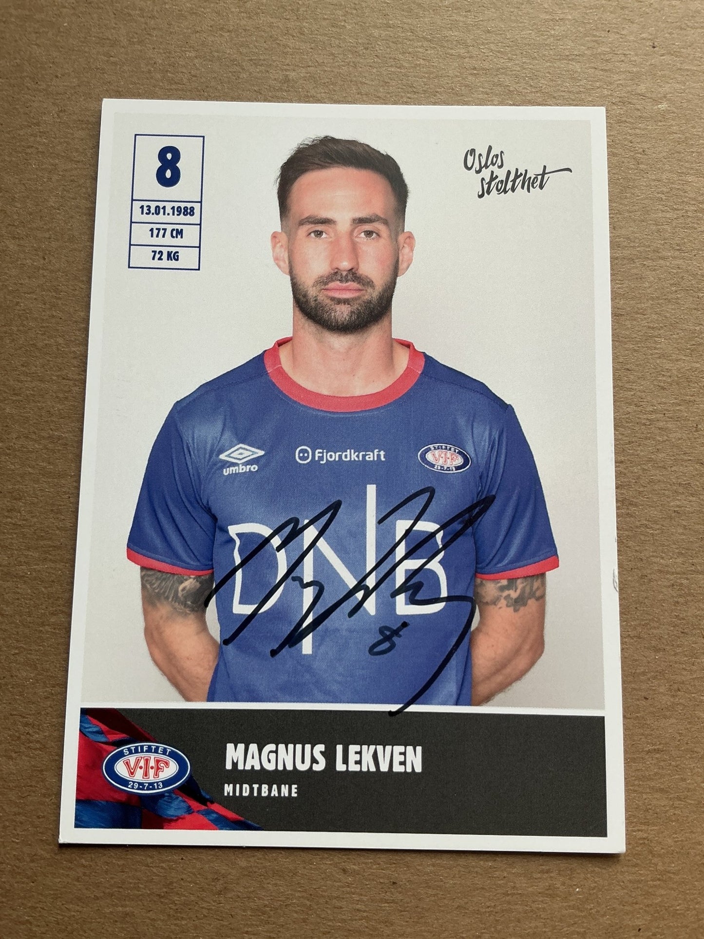 Magnus Lekven, Norway 🇳🇴 Vålerenga IF 2019/20 hand signed - Autographs-World