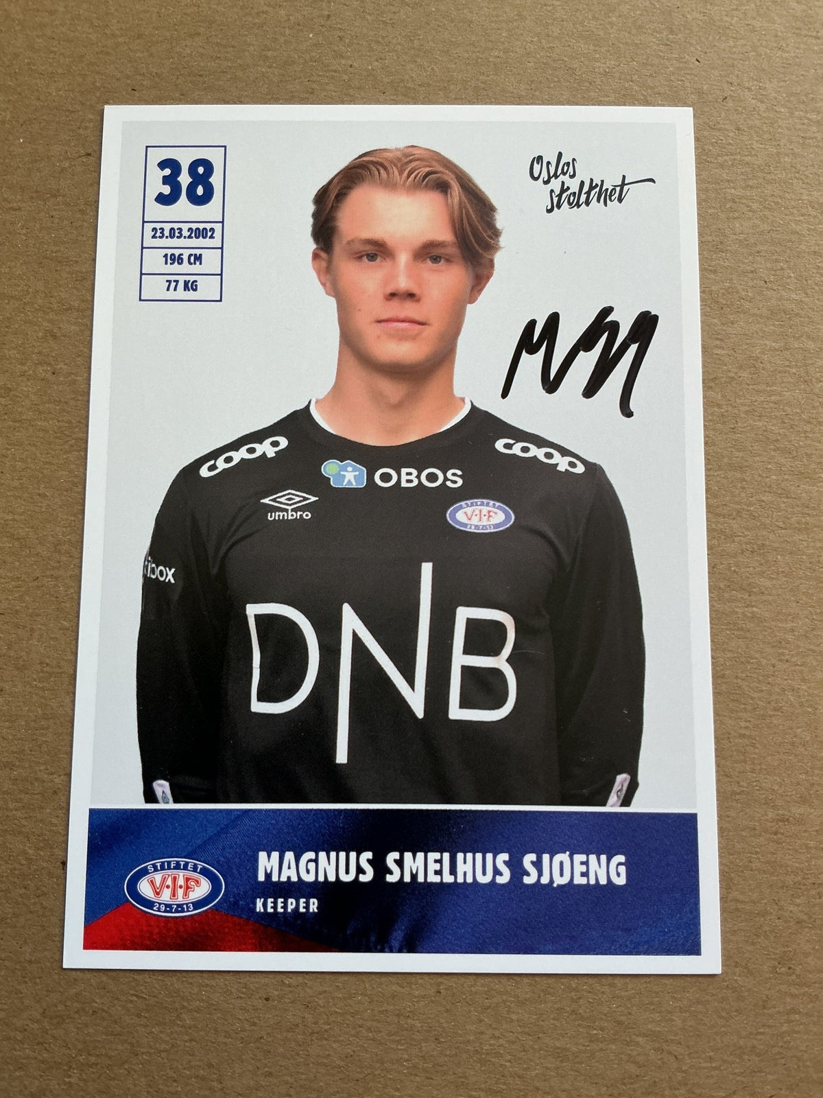Magnus Smelhus Sjøeng, Norway 🇳🇴 Vålerenga IF 2020/21 hand signed - Autographs-World