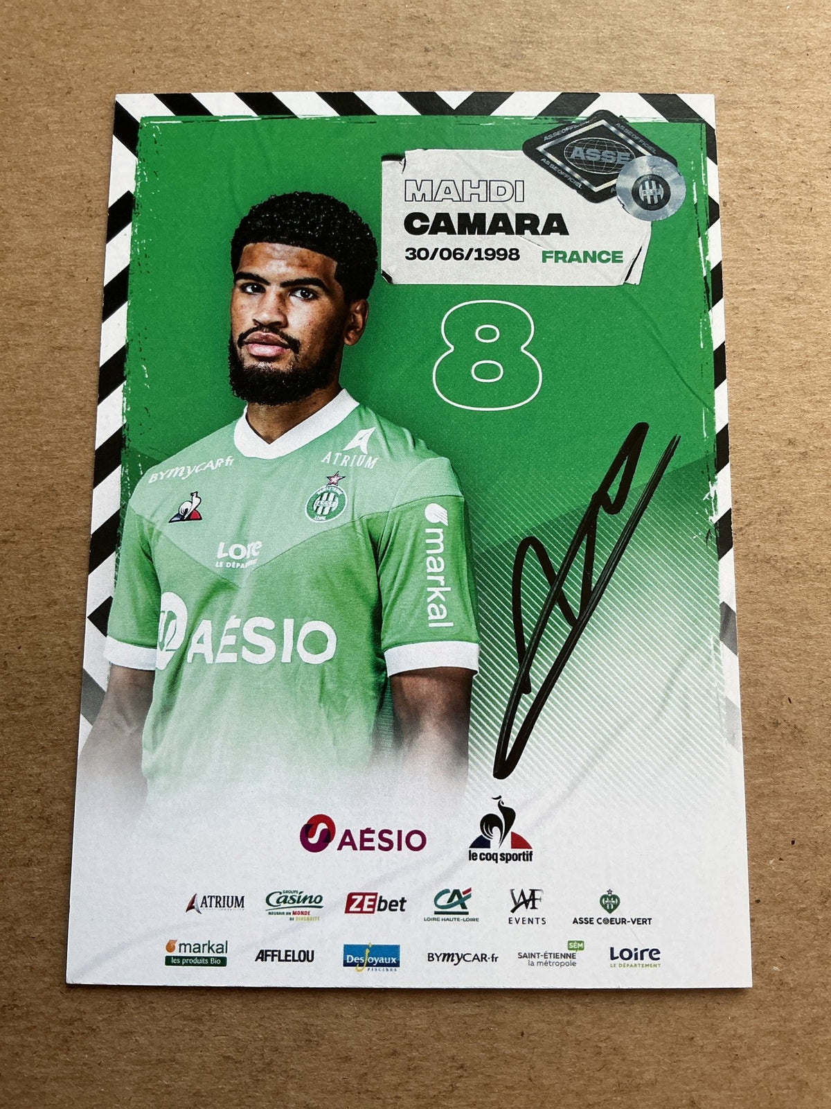 Mahdi Camara, France 🇫🇷 AS Saint-Étienne 2020/21 hand signed - Autographs-World