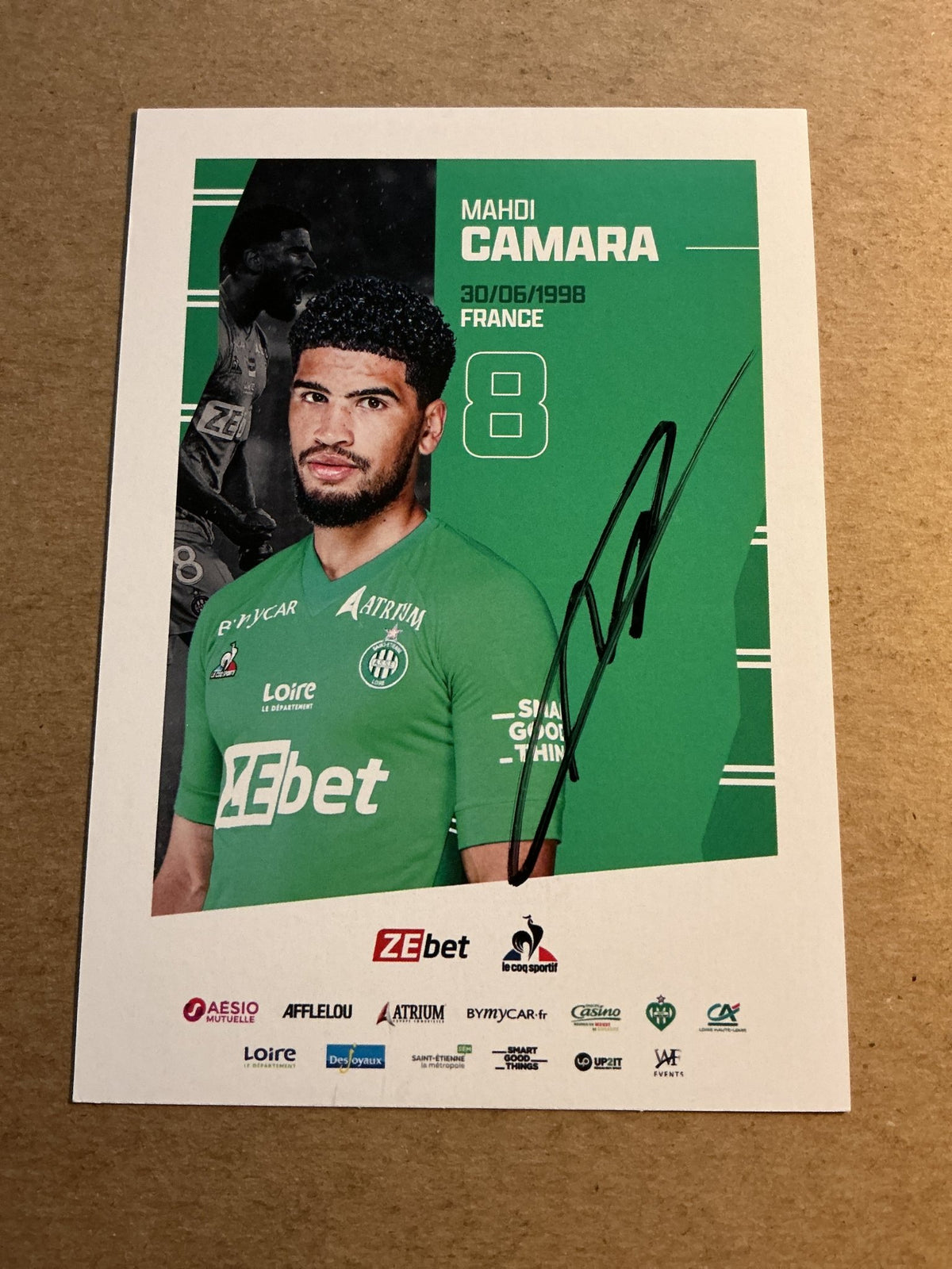 Mahdi Camara, France 🇫🇷 AS Saint-Étienne 2021/22 hand signed - Autographs-World