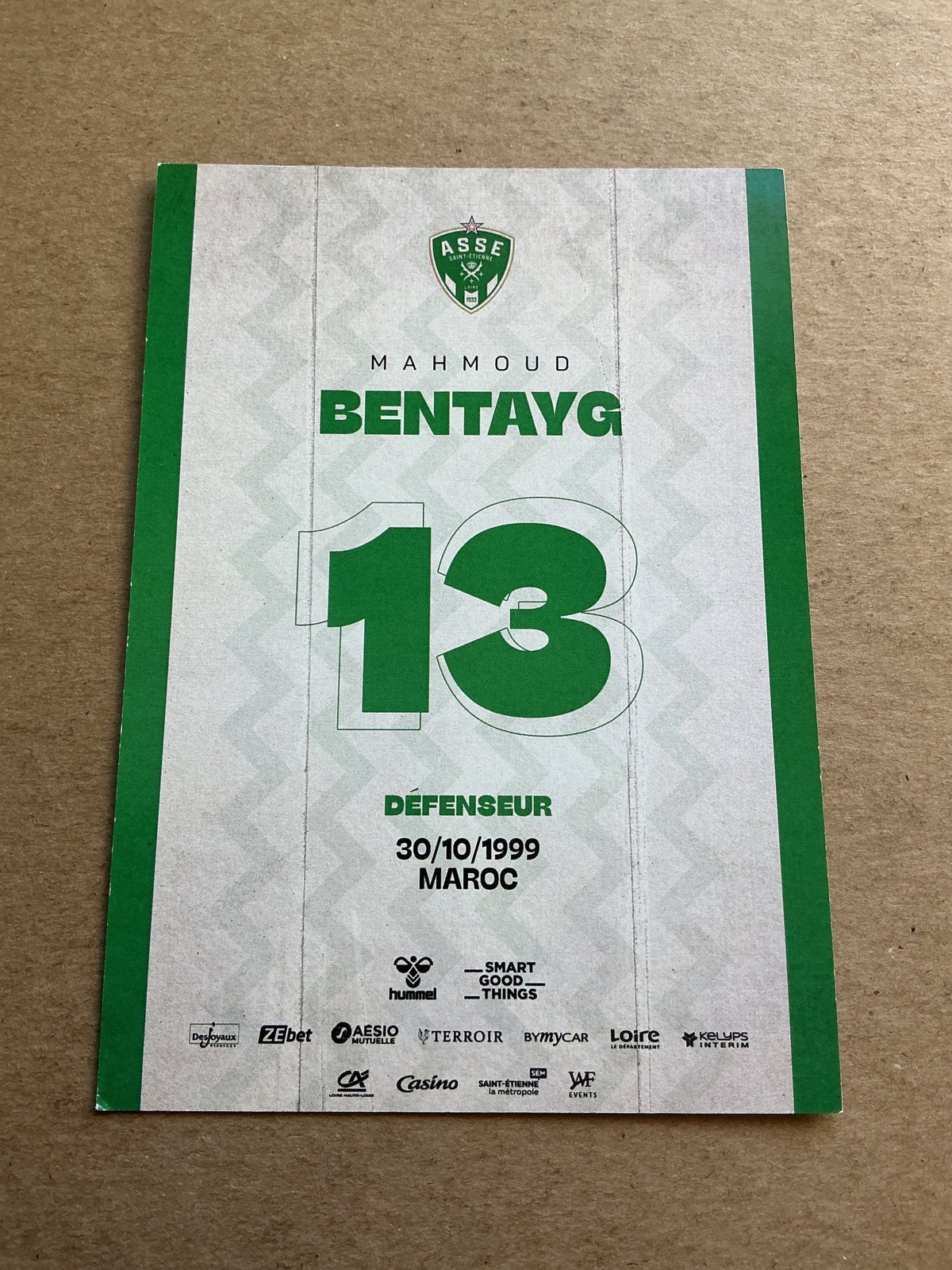 Mahmoud Bentayg, Morocco 🇲🇦 AS Saint-Etienne 2023/24 hand signed - Autographs-World